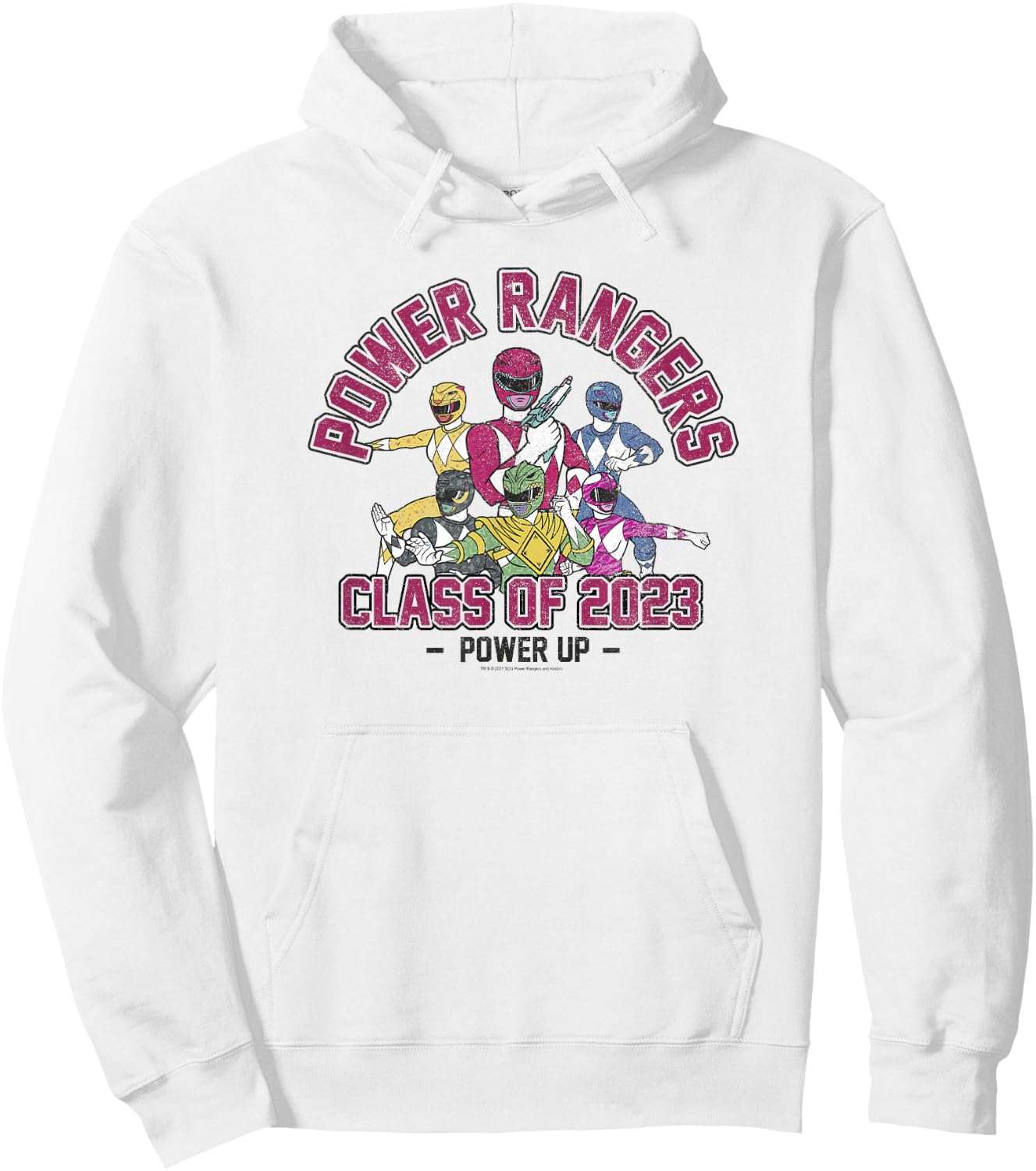 Power Rangers Graduation Class Of 2023 Group Power Up Hoodie - Hoodie | White
