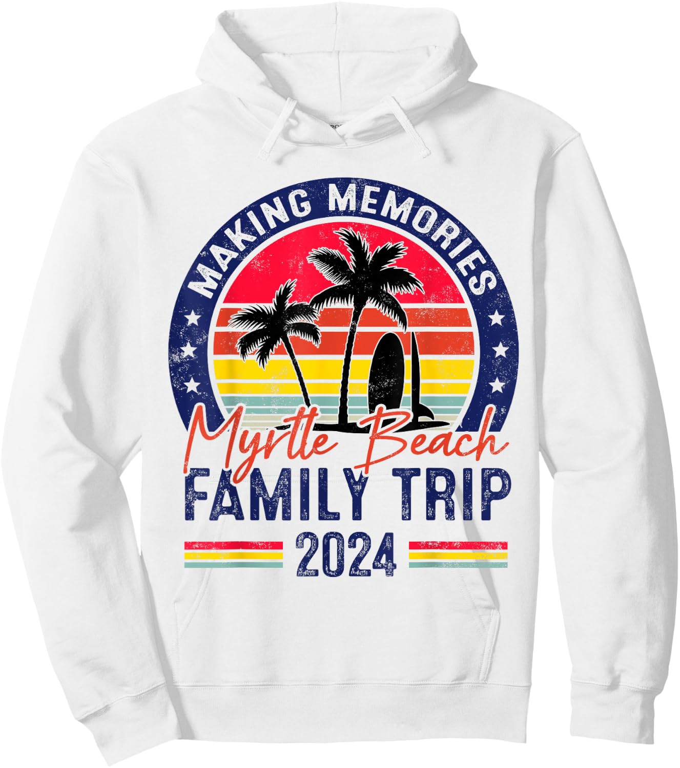 Myrtle Beach Family Trip 2024 Matching Vacation Summer 2024 Women Kids Hoodie - Hoodie | White