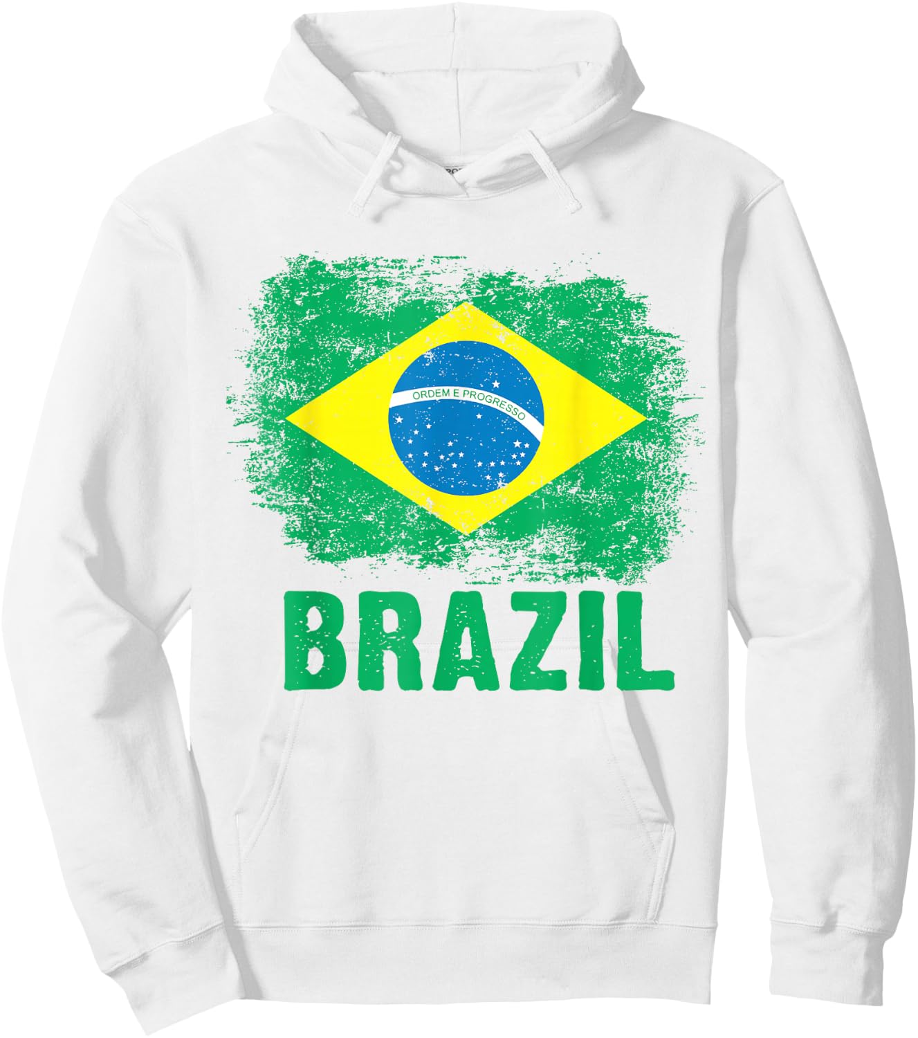 Brazilian Football Brazilian Flag Hoodie - Hoodie | White