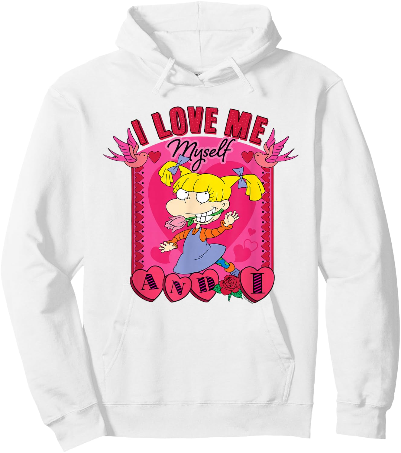Rugrats Valentine's Day Angelica, I Love Me, Myself And I Hoodie - Hoodie | White