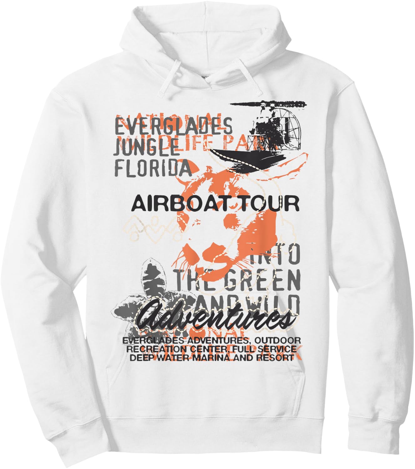 Everglades Airboat Adventure Tours South Florida Women Men Hoodie - Hoodie | White