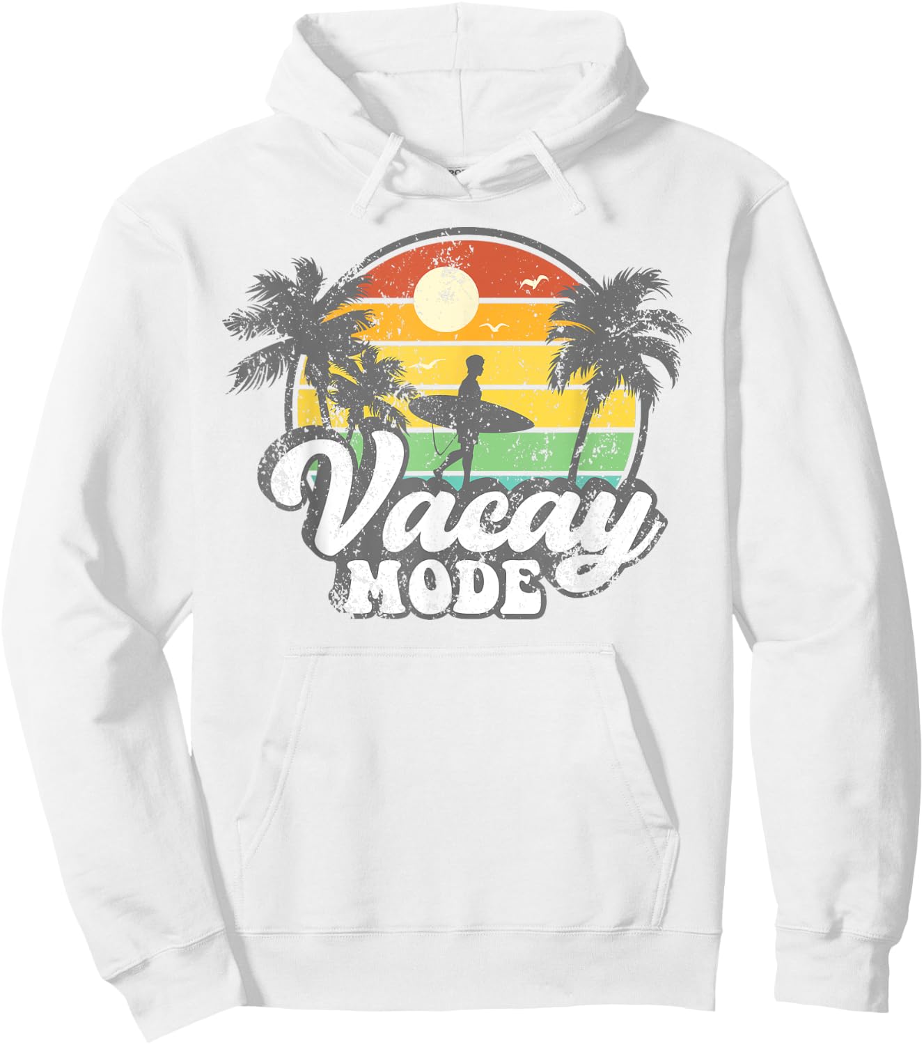 Vacay Mode Retro Beach Vacation Summer Kids Men Woman retro Hoodie - Hoodie | White