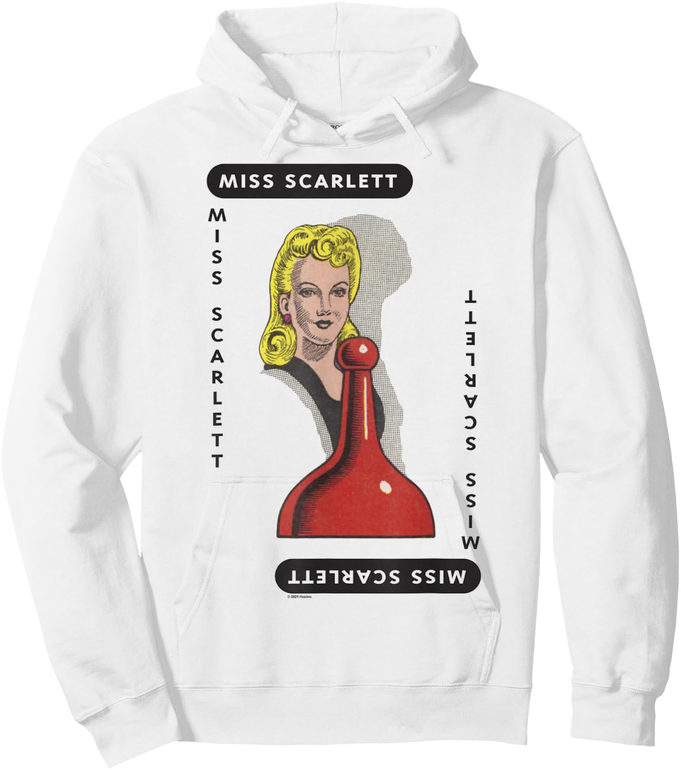 Clue Miss Scarlett Playing Card Halloween Costume Hoodie - Hoodie | White