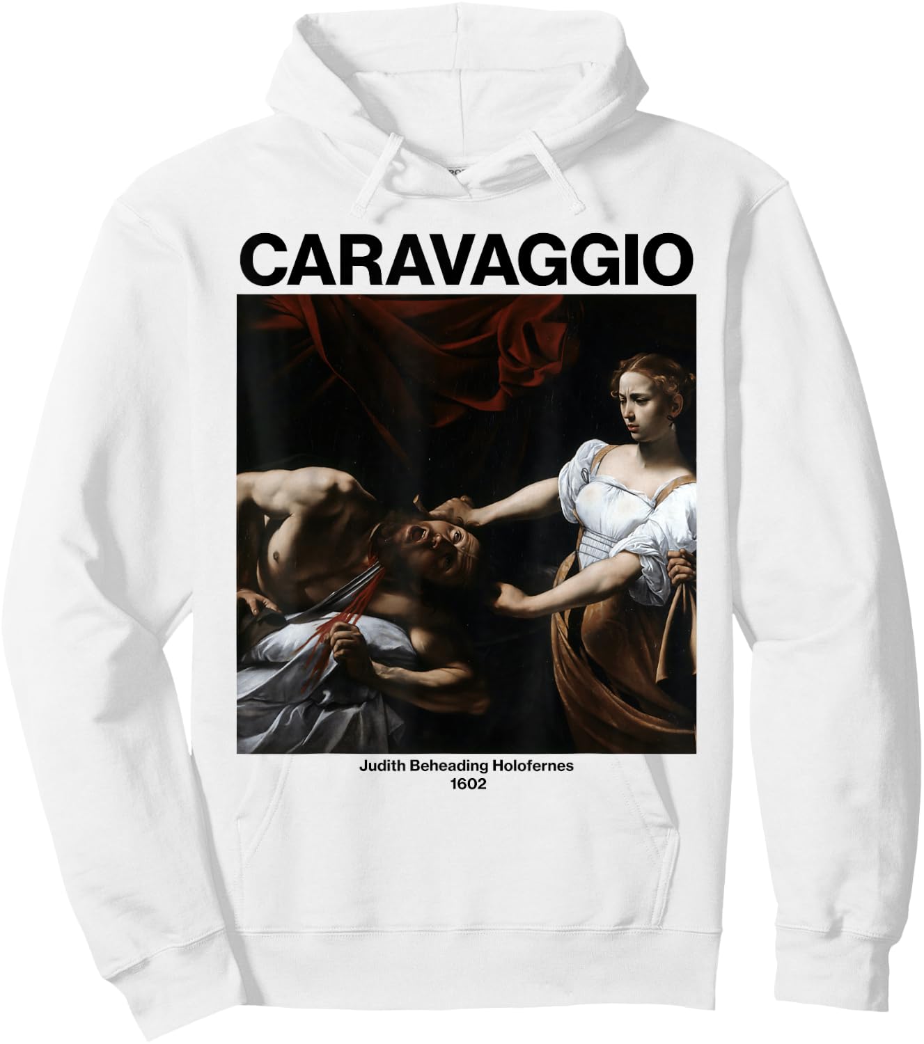 Fine Arts Bottega Caravaggio Judith and Holofernes | Famous Painting Hoodie - Hoodie | White