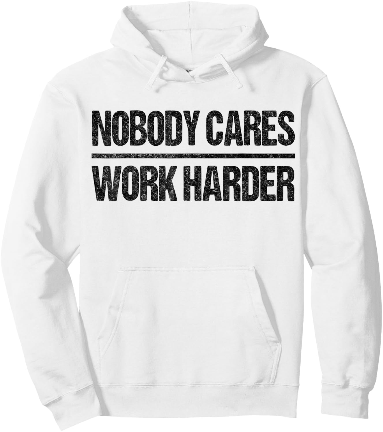 Retro Vintage No One Cares About Work Harder Hoodie - Hoodie | White