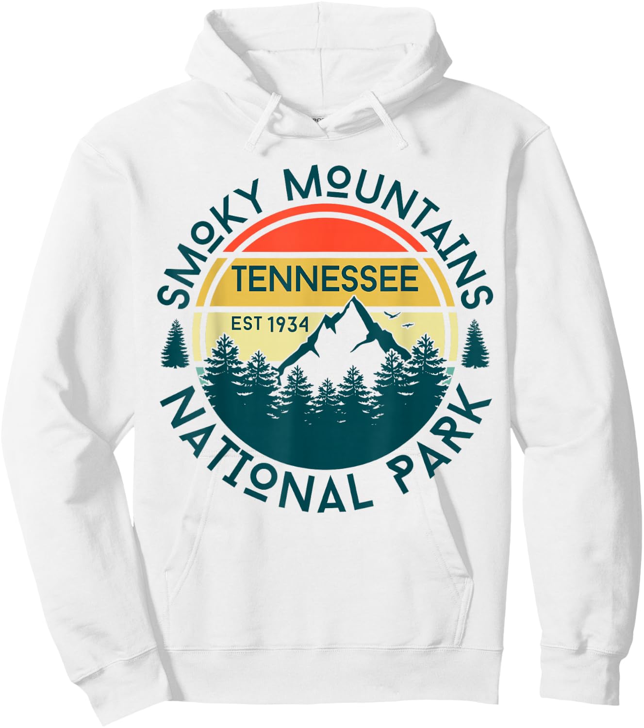 Great Smoky Mountains National Park Tennessee Nature Hiking Hoodie - Hoodie | White