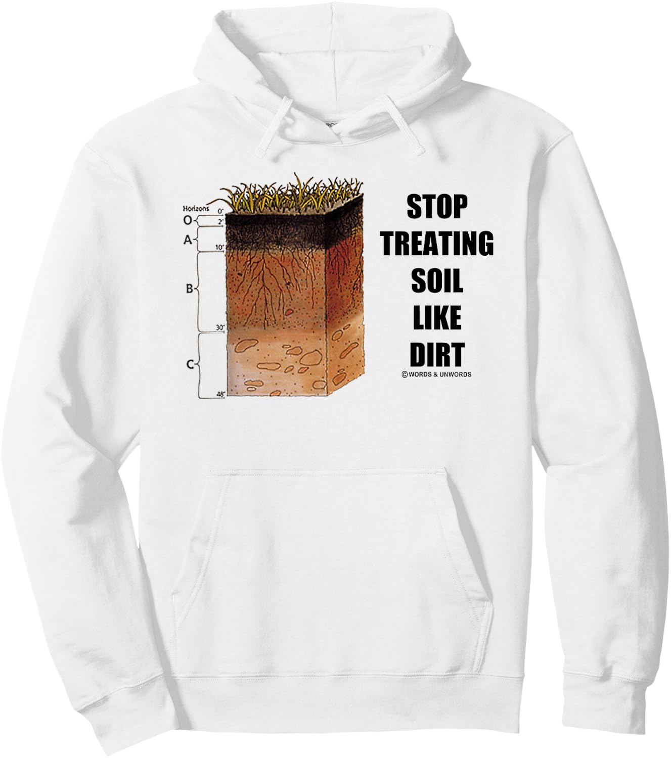 Stop Treating Soil Like Dirt Soil Science Scientist Advice Hoodie - Hoodie | White