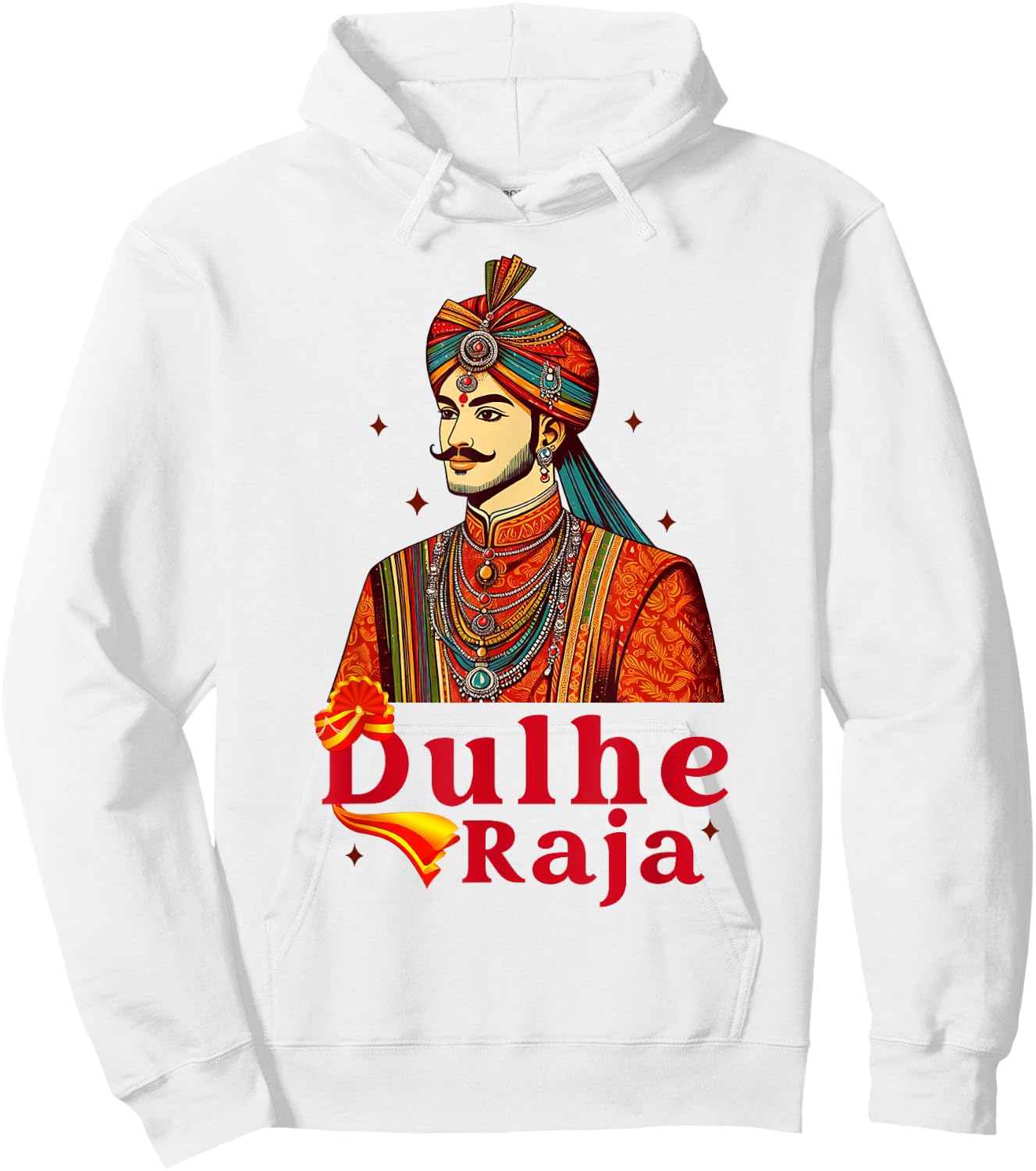 Indian Groom Indian Wedding Party Desi Newlywed Dulhe Raja Hoodie - Hoodie | White