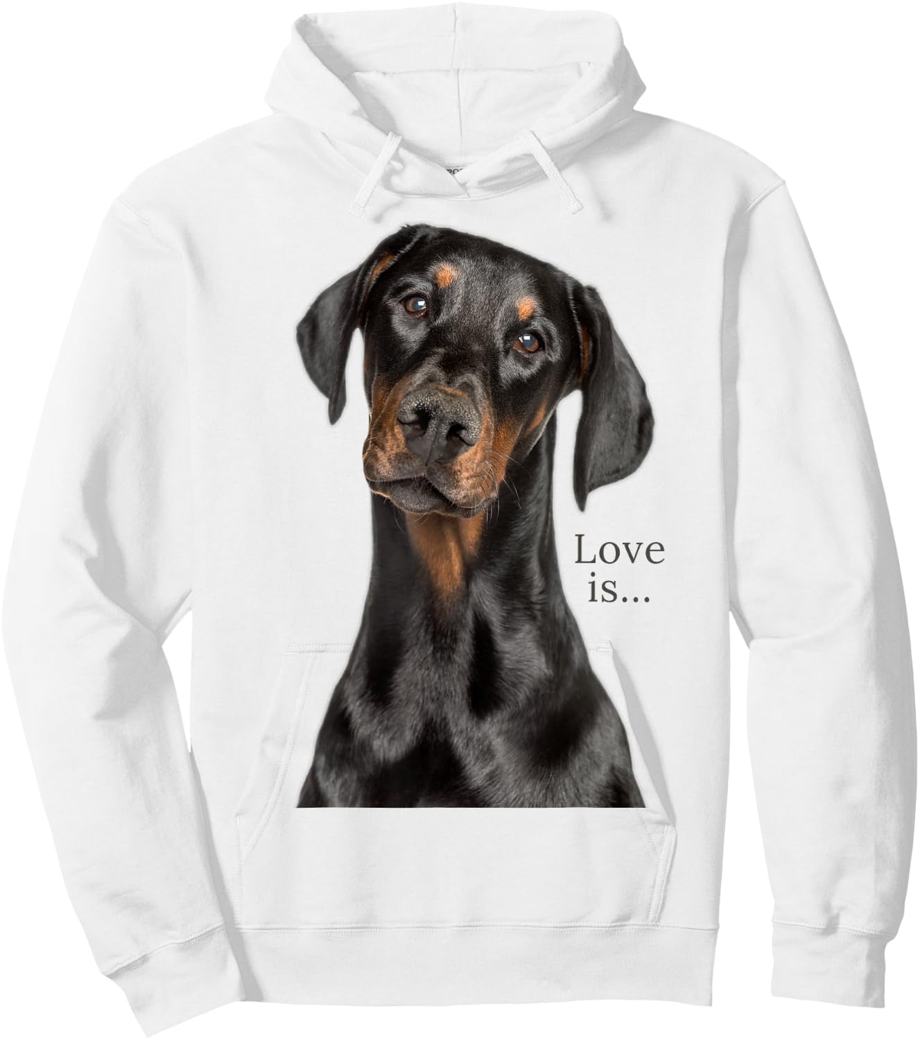 Doberman Shirt Doberman Pinscher Dog Mom Dad Love Pet Puppy Hoodie - Hoodie | White