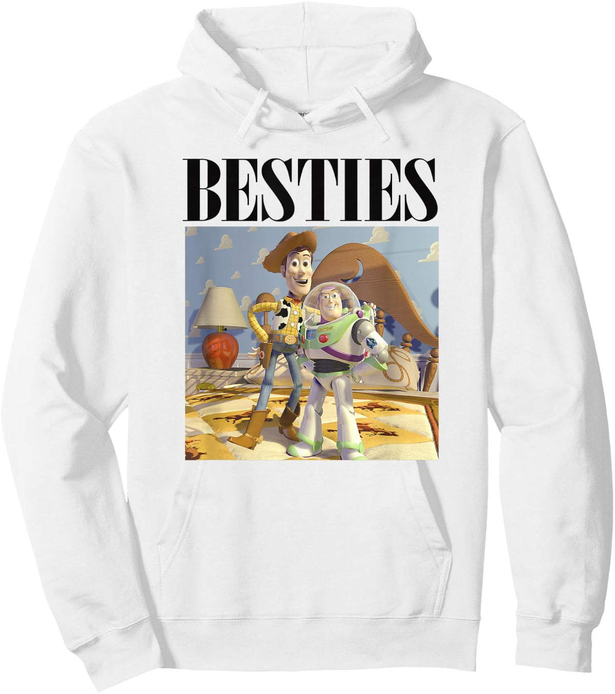 Disney Pixar Toy Story Buzz And Woody Besties Poster Hoodie - Hoodie | White