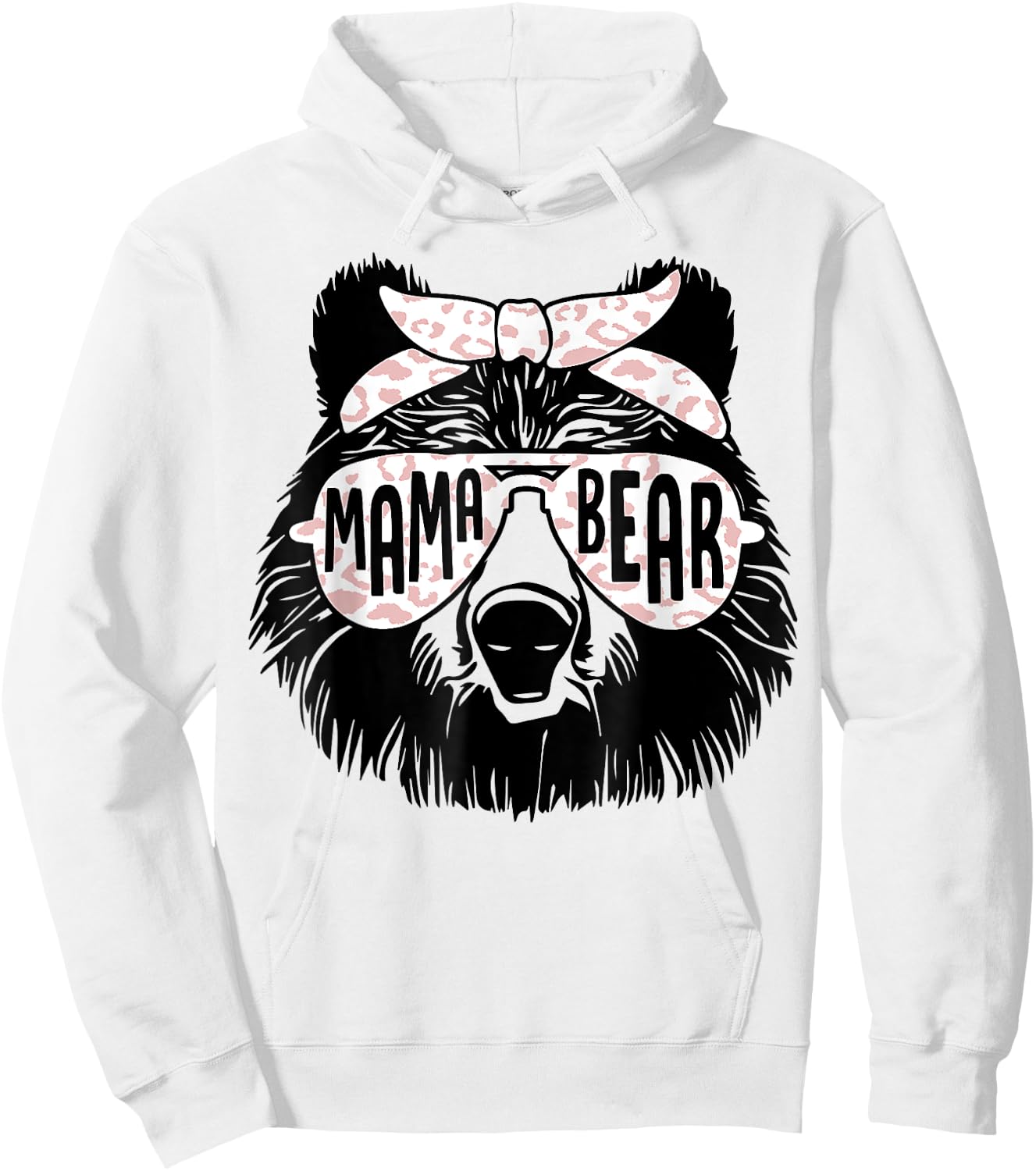 Mama Bear Face Sunglasses Mother Mother's Day gift Hoodie - Hoodie | White