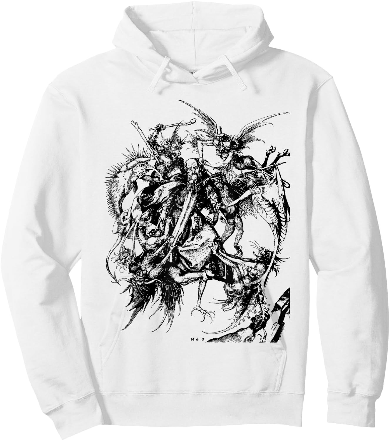 THE TEMPTATION of ST. ANTHONY - Medieval Monster Art Shirt Hoodie - Hoodie | White