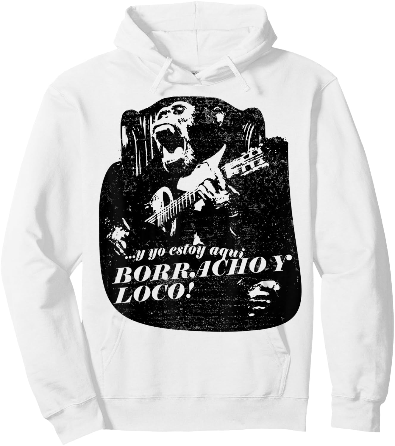 Drunk and crazy latin Spanish espanol cool Hoodie - Hoodie | White
