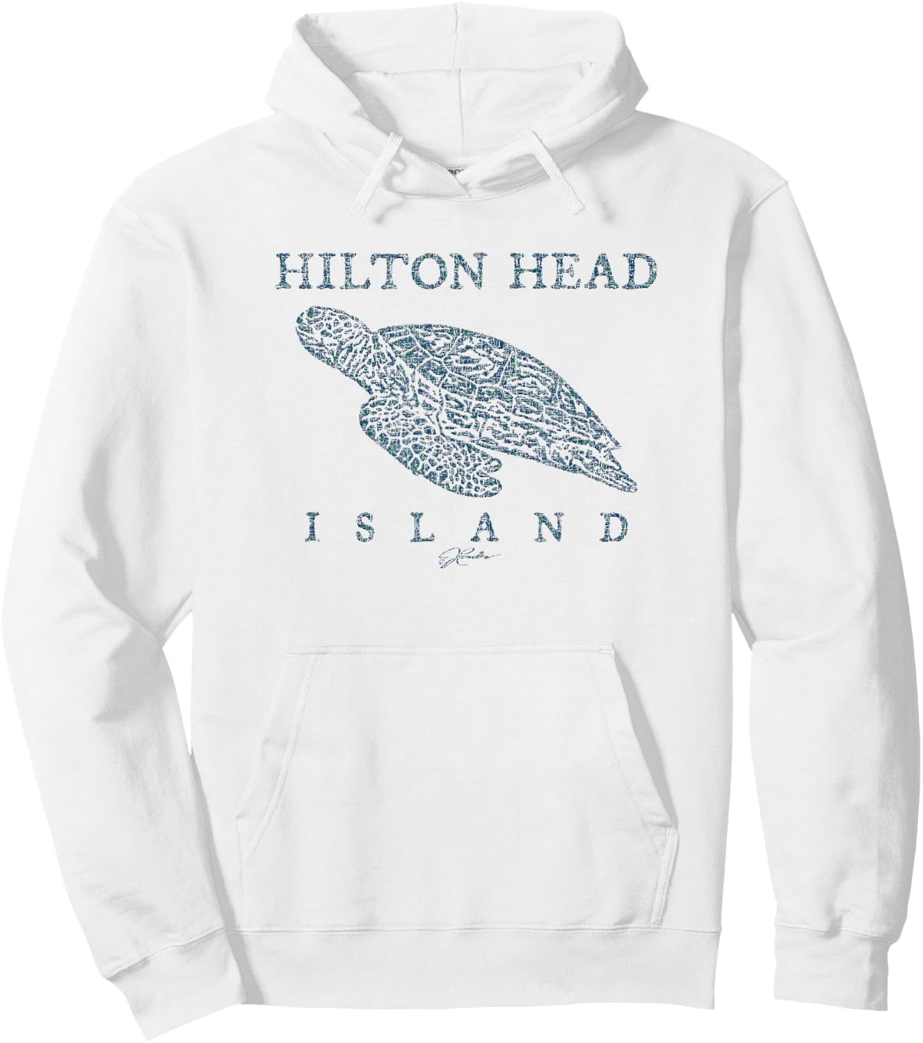 JCombs: Hilton Head Island, SC, Gliding Sea Turtle Hoodie - Hoodie | White