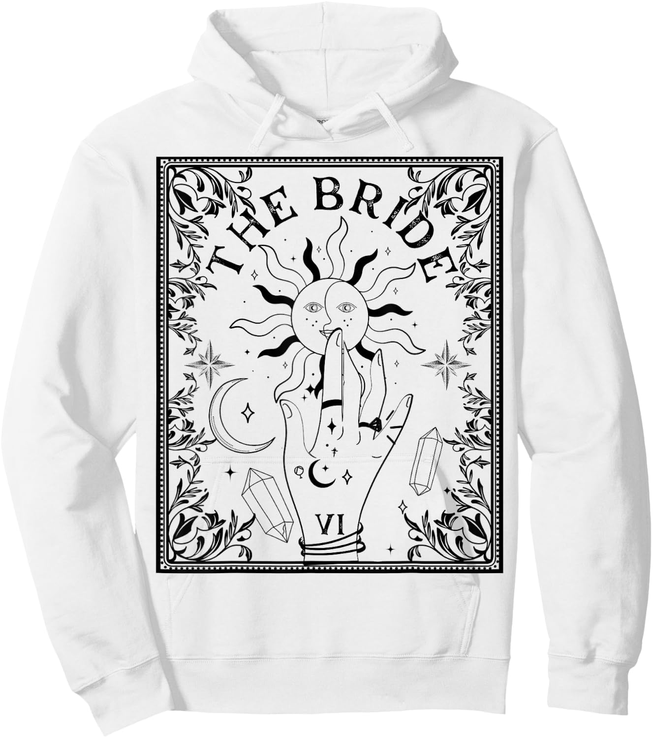 Boho Mystic Tarot Celestial Bachelorette Bride Bridesmaid Hoodie - Hoodie | White