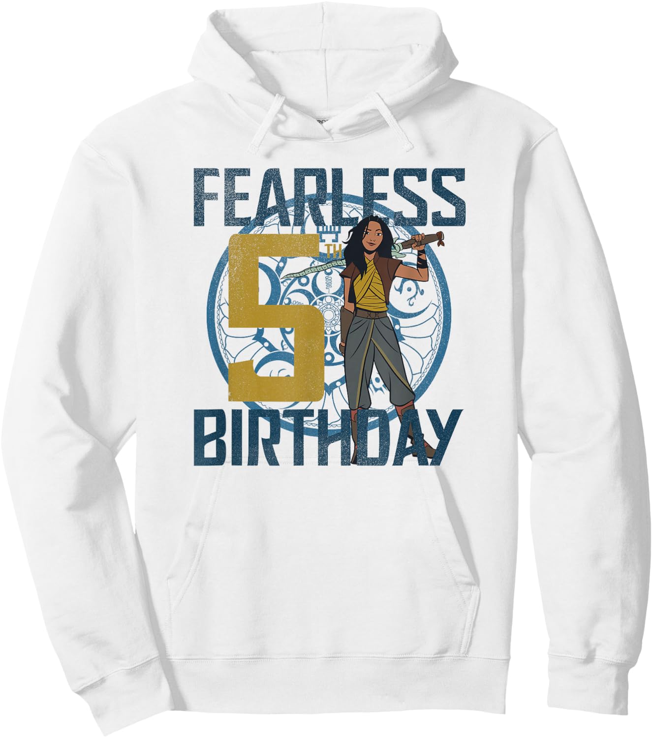 Disney Raya and the Last Dragon Fearless Fifth Birthday Hoodie - Hoodie | White