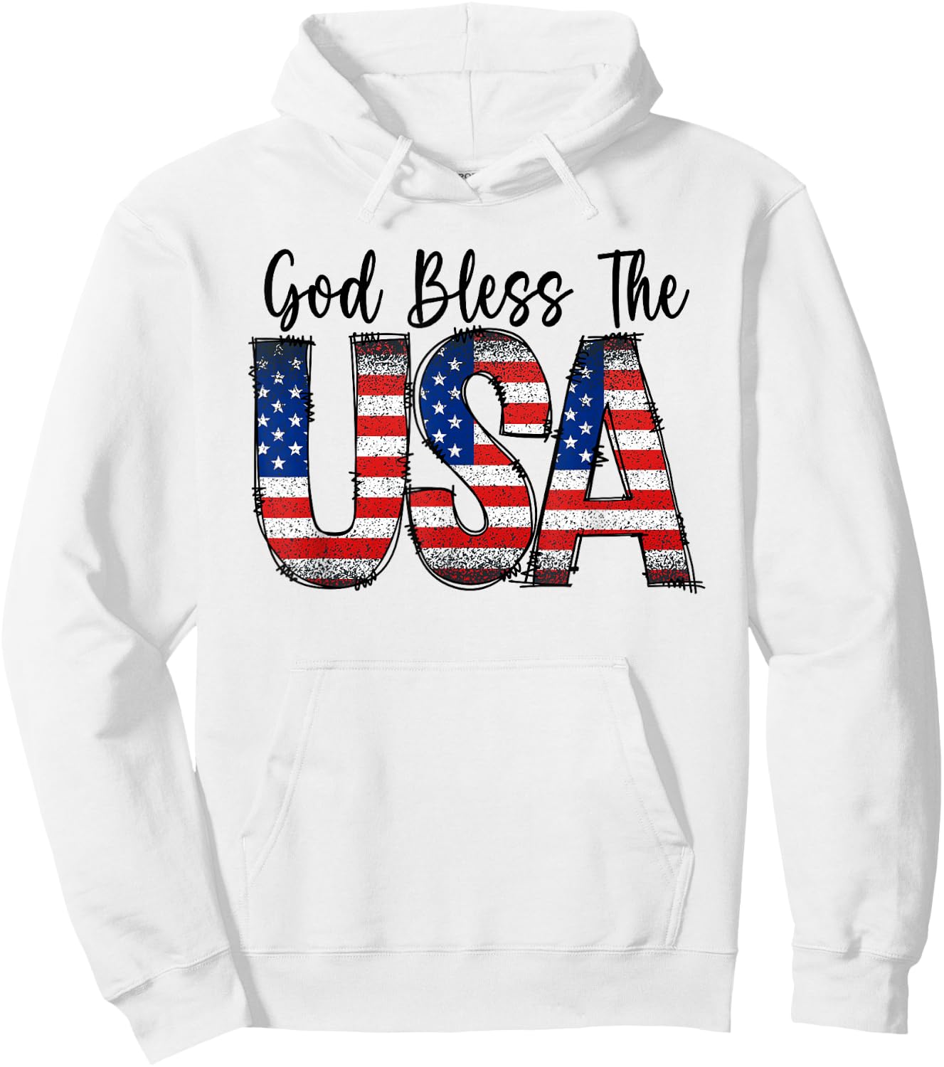 God bless the USA - July 4 Hoodie - Hoodie | White