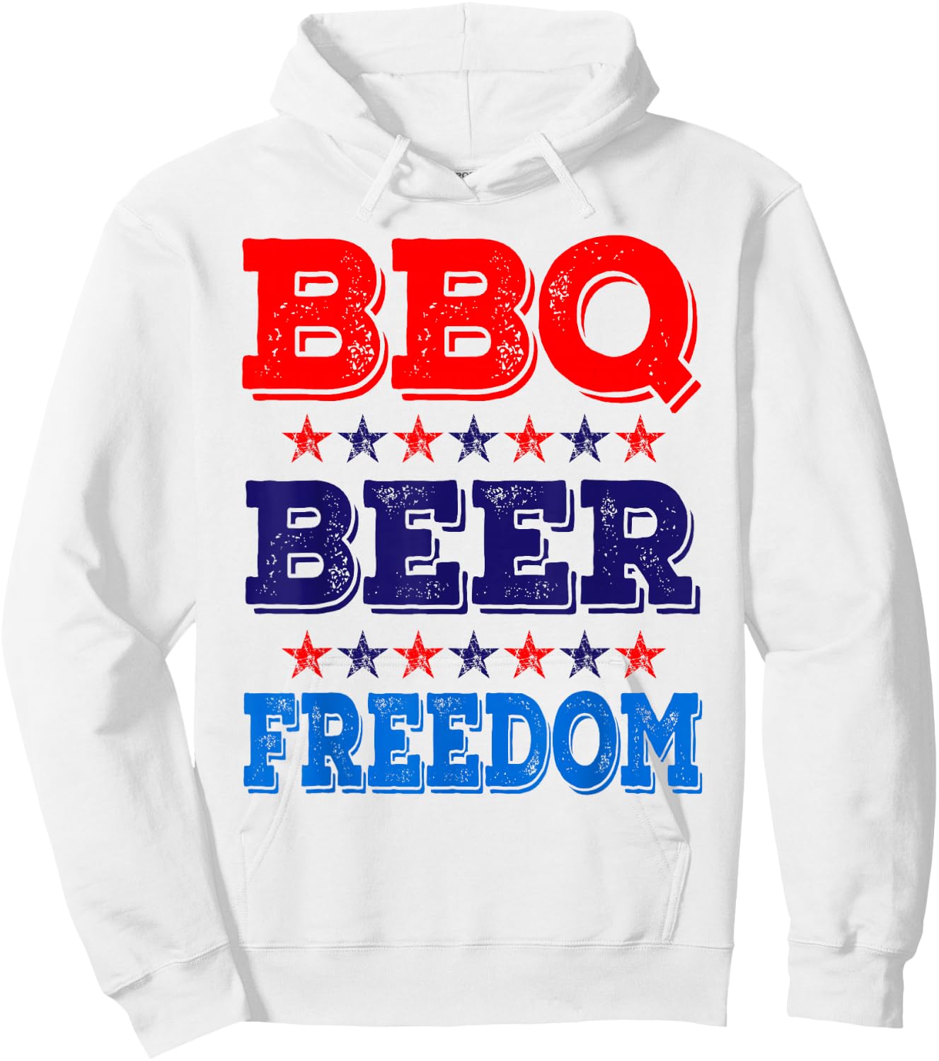BBQ Beer Freedom America USA Party 4th of July Summer Gift Hoodie - Hoodie | White