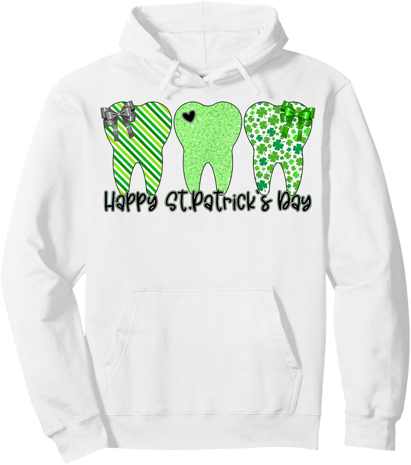 St Patricks Day Dentist Dental Hygienist Dental Squad Hoodie - Hoodie | White