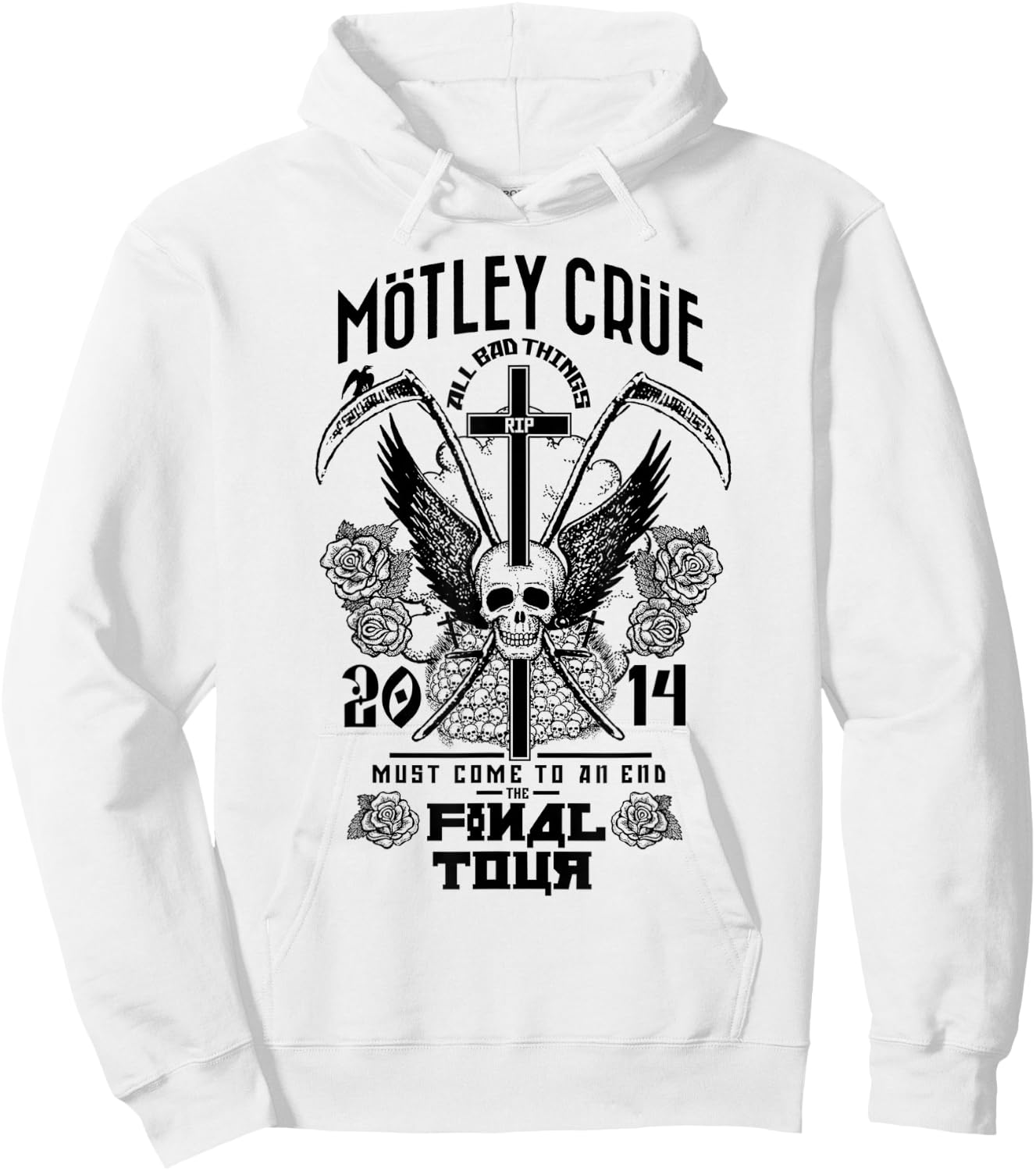 Mötley Crüe – All Bad Things Must Come To An End Final Tour Hoodie - Hoodie | White