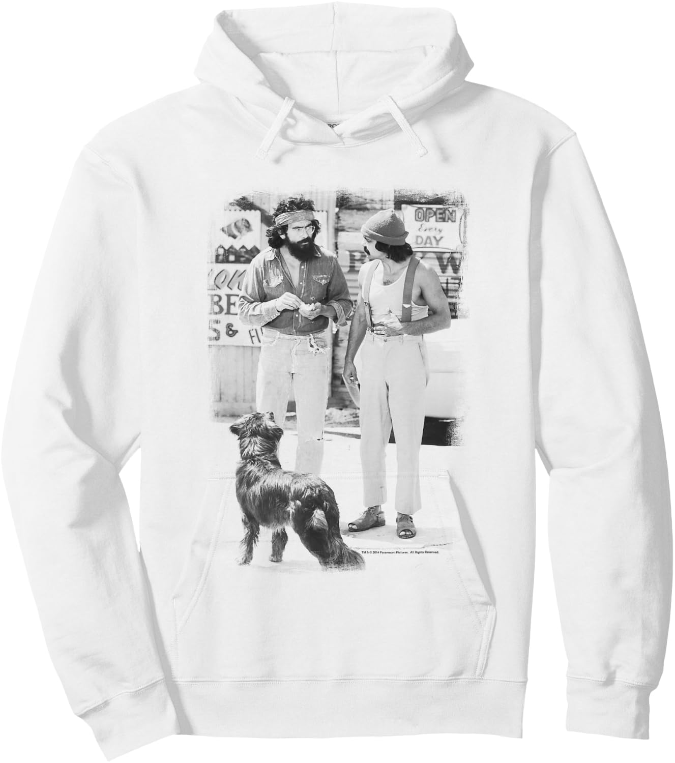 Up in Smoke Cheech Chong Dog Hoodie - Hoodie | White