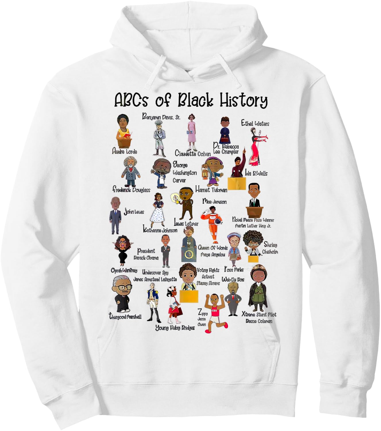ABCs Of Black History Pride Teacher Proud African American Hoodie - Hoodie | White