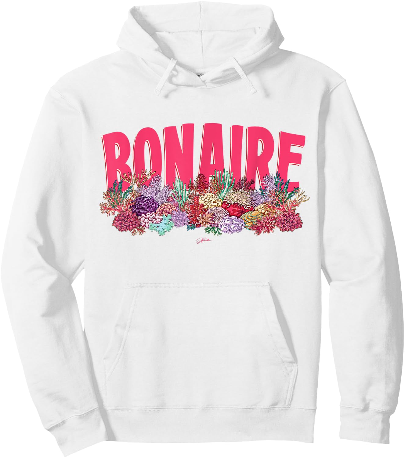 JCombs: Bonaire, Coral Reef, Beach Hoodie - Hoodie | White