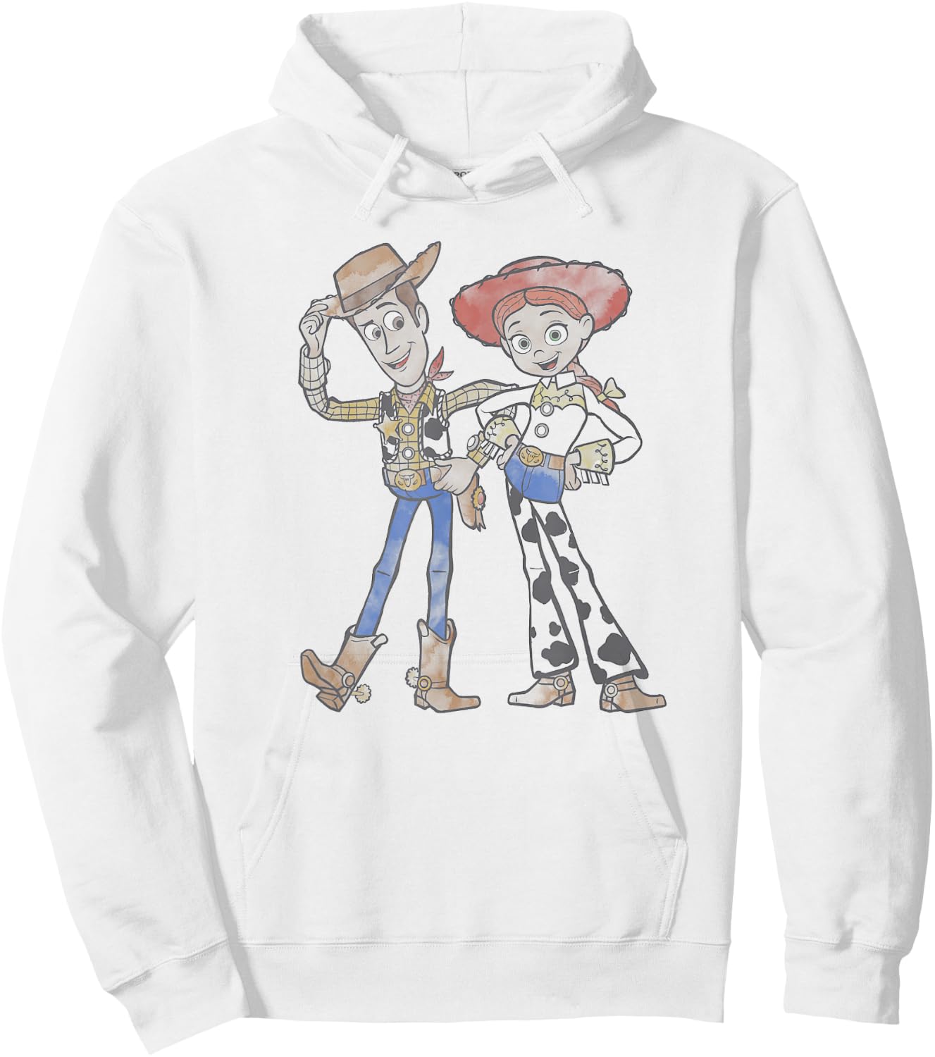 Disney Pixar Toy Story 4 Woody and Jessie Hoodie - Hoodie | White