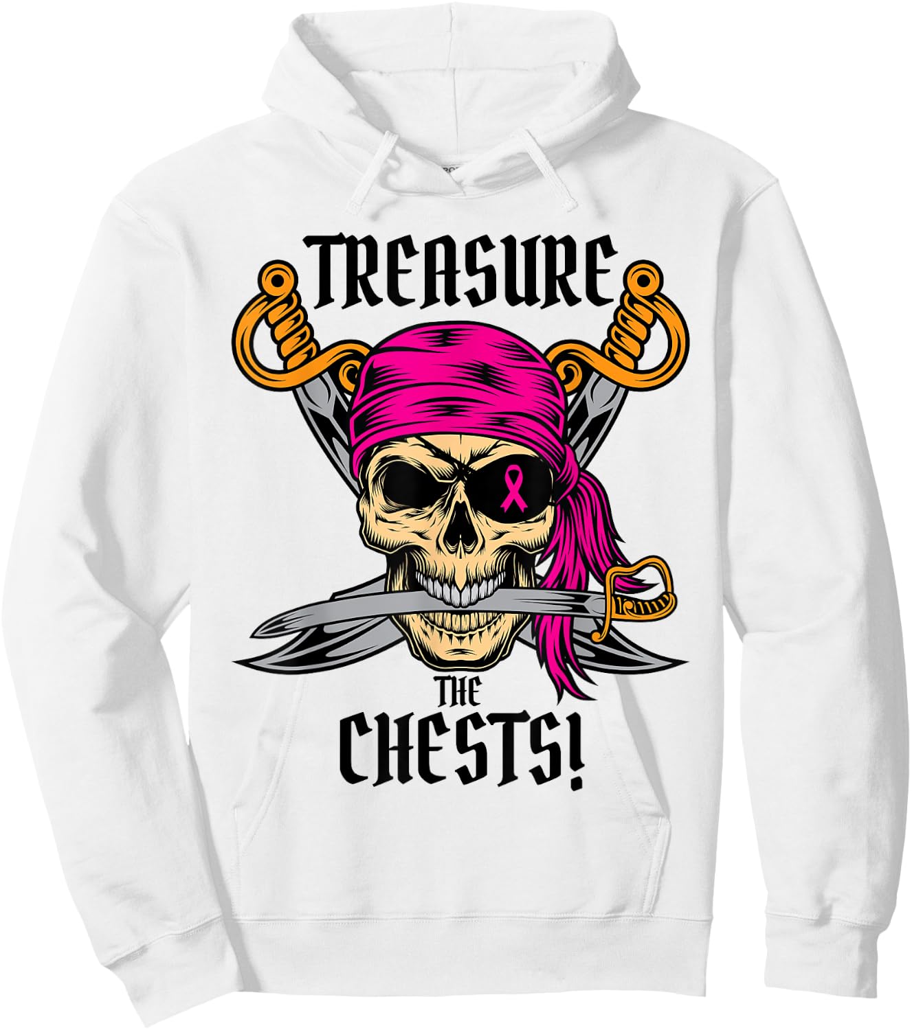 Cool Treasure The Chests Breast Cancer Awareness Hoodie - Hoodie | White