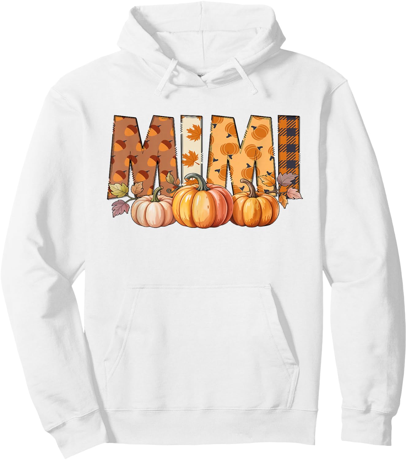 Mimi Pumpkin Fall Design for Autumn Celebration Hoodie - Hoodie | White