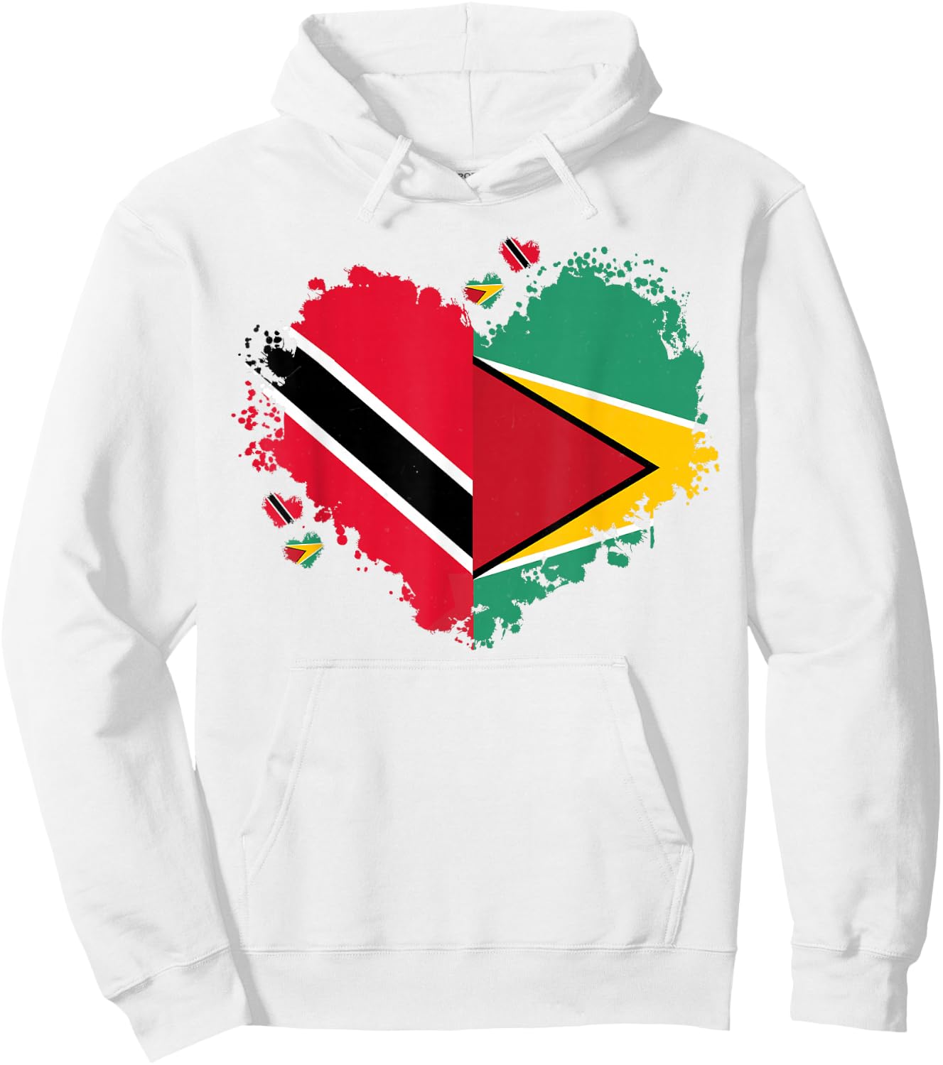 Trinidad & Guyana Flag Outfit Idea for Kids Guyanese Roots Hoodie - Hoodie | White