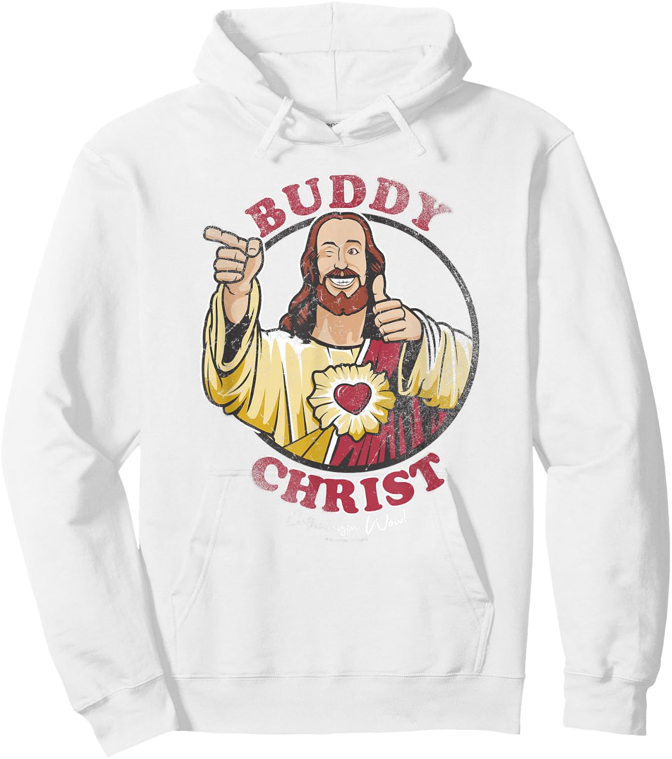 Jay and Silent Bob Buddy Christ Circle Portrait Hoodie - Hoodie | White