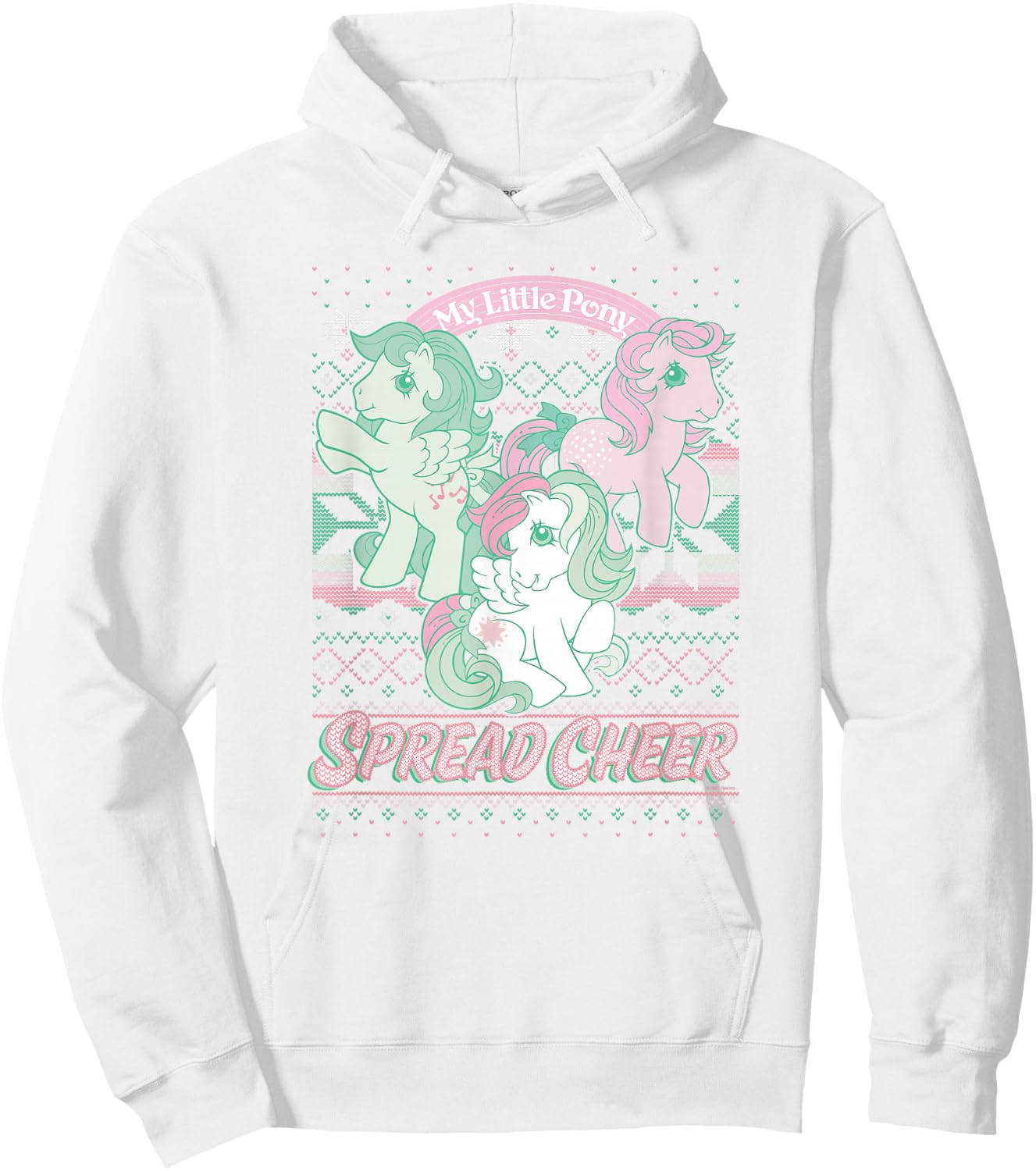 My Little Pony Christmas Ugly Sweater Spread Cheer Hoodie - Hoodie | White