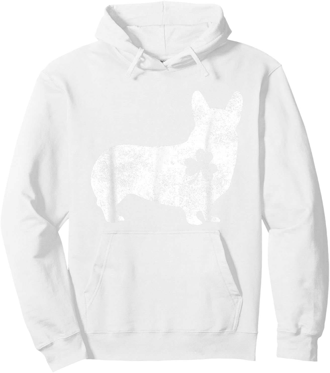 Corgi Irish Clover St Patrick's Day Dog Lover Gifts Women Kids Hoodie - Hoodie | White