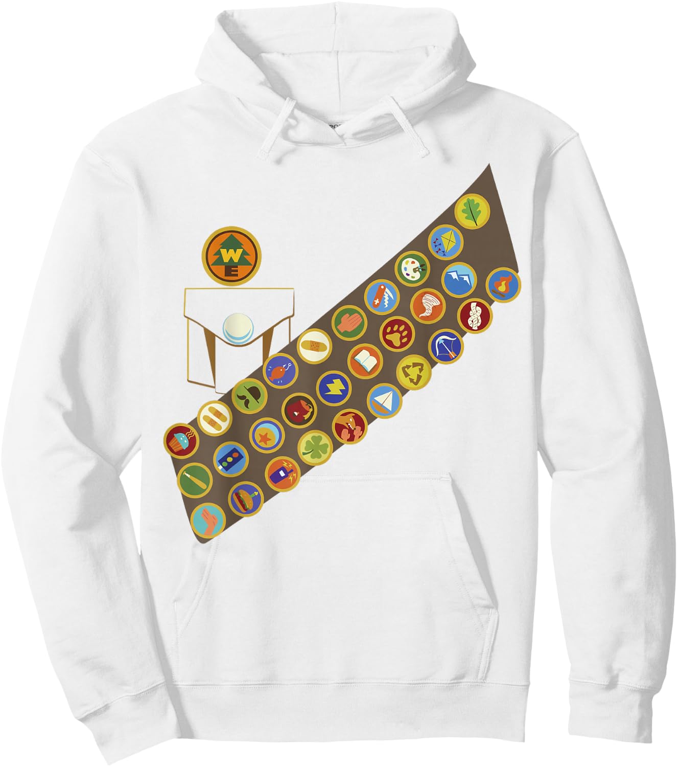 Disney Pixar Up Russell Patches Halloween Small Hoodie - Hoodie | White
