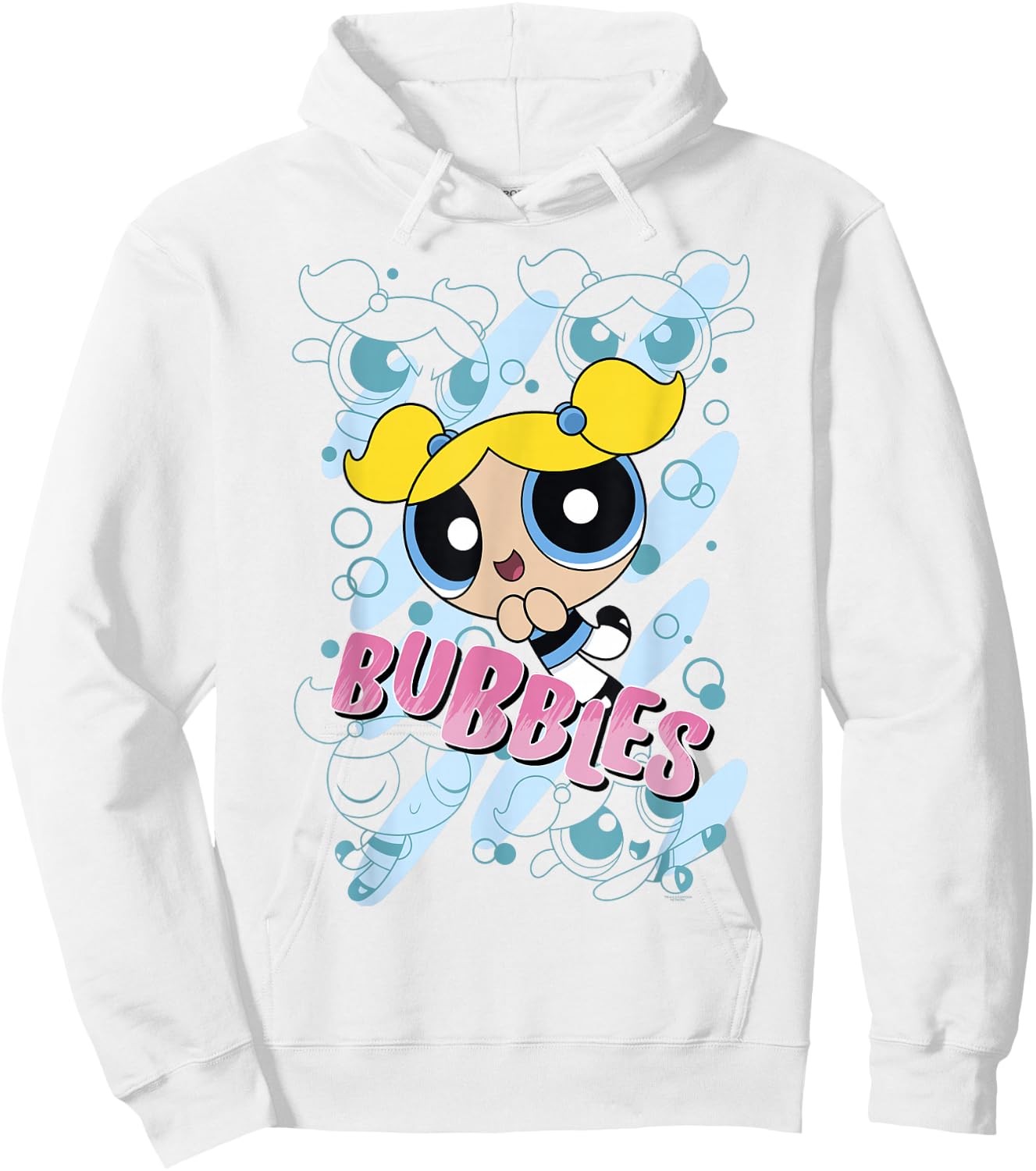 CN The Powerpuff Girls Bubbles Moves Small Hoodie - Hoodie | White