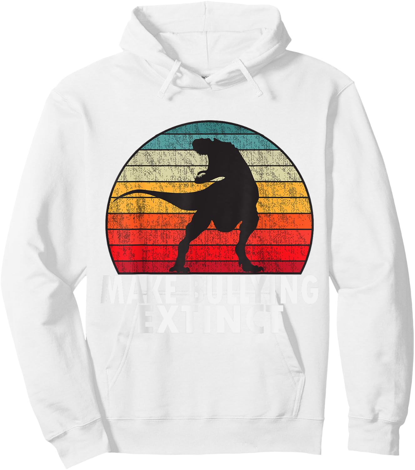 Make Bullying Extinct We Wear Orange For Unity Day Dinosaur Hoodie - Hoodie | White