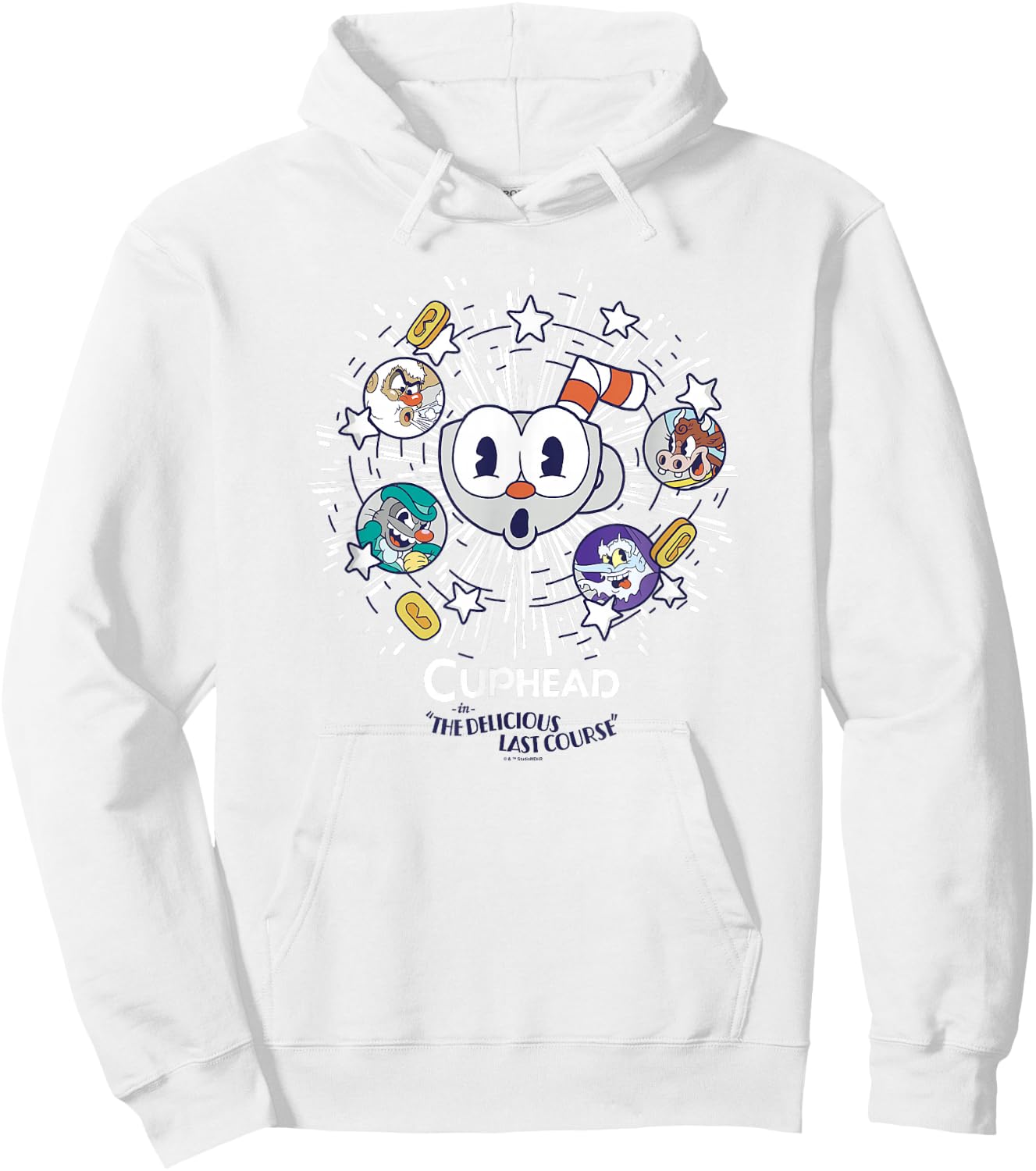 Cuphead: The Delicious Last Course Cuphead Character Group Hoodie - Hoodie | White