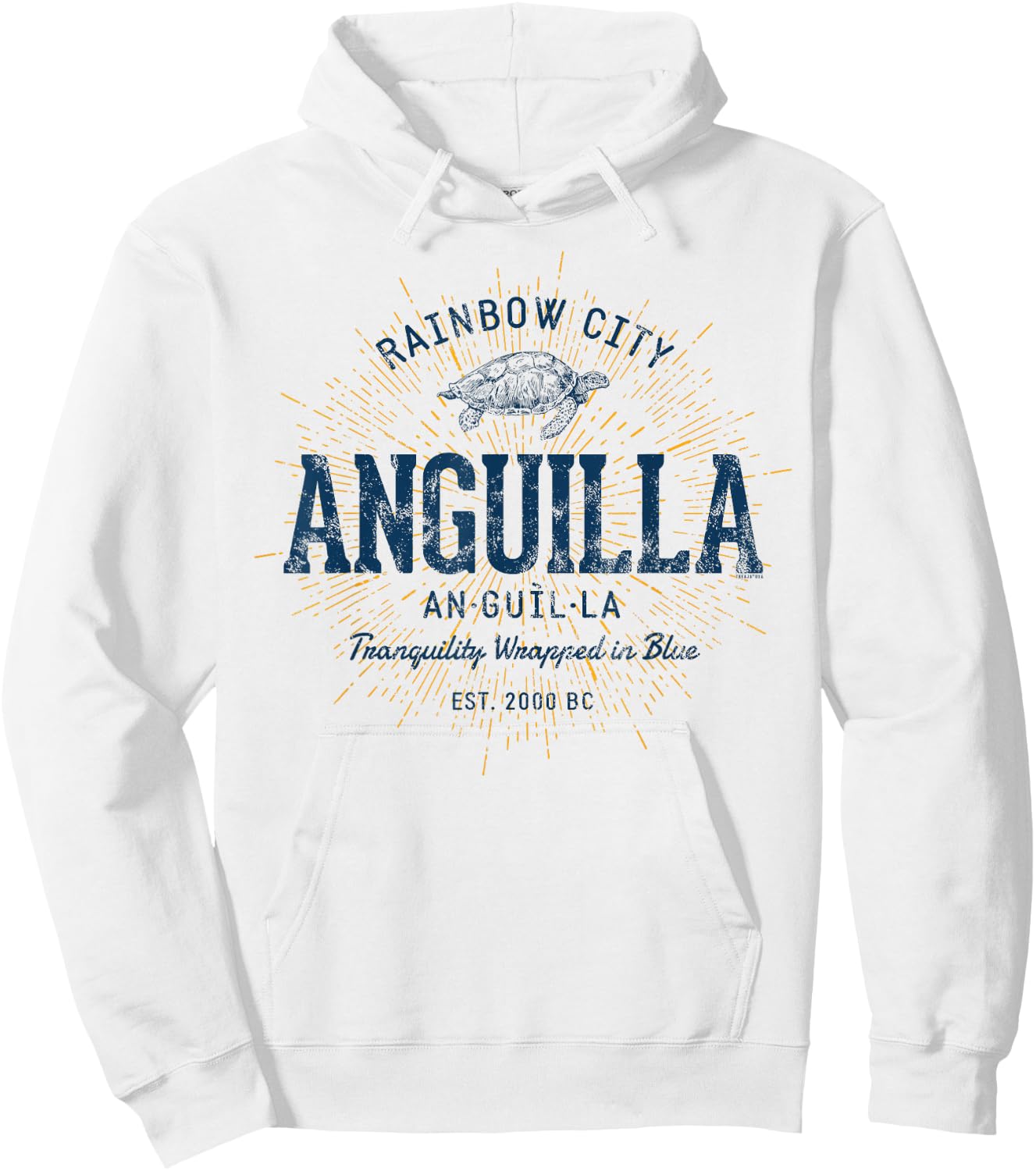 Anguilla Retro Style Vintage Anguilla Hoodie - Hoodie | White