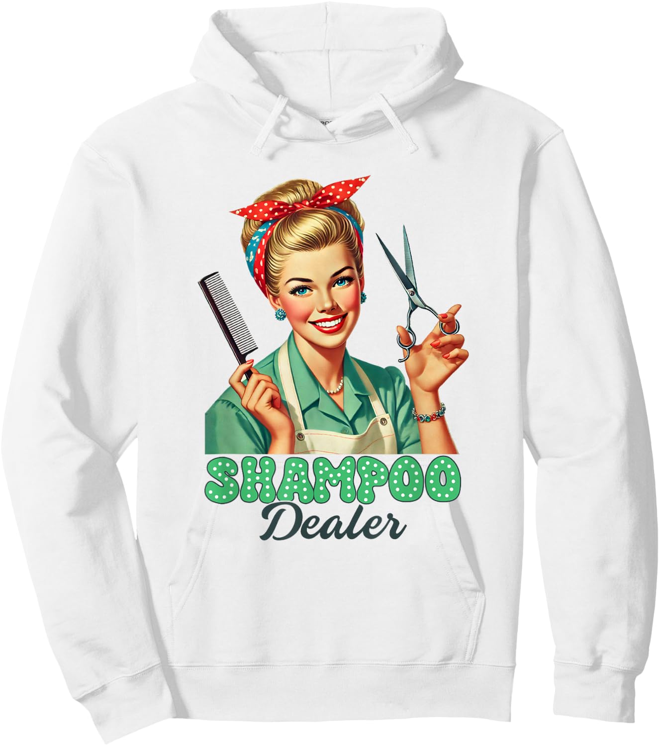 Hairdresser Hair Stylist Shampoo Dealer Barber Hairstylist Hoodie - Hoodie | White