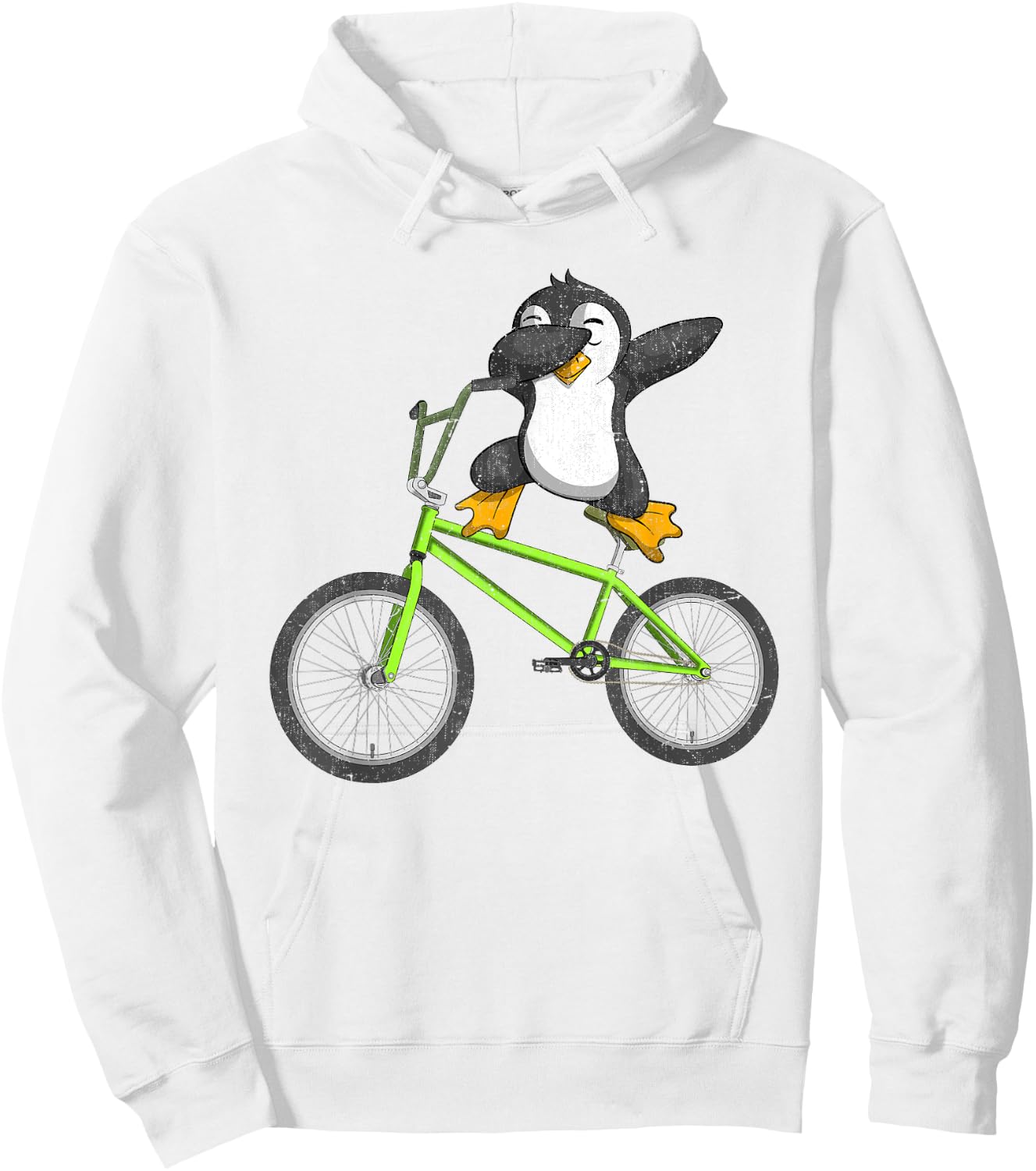 Cycling Antarctic Animal Lover Bike Cyclist Biker Penguin Hoodie - Hoodie | White
