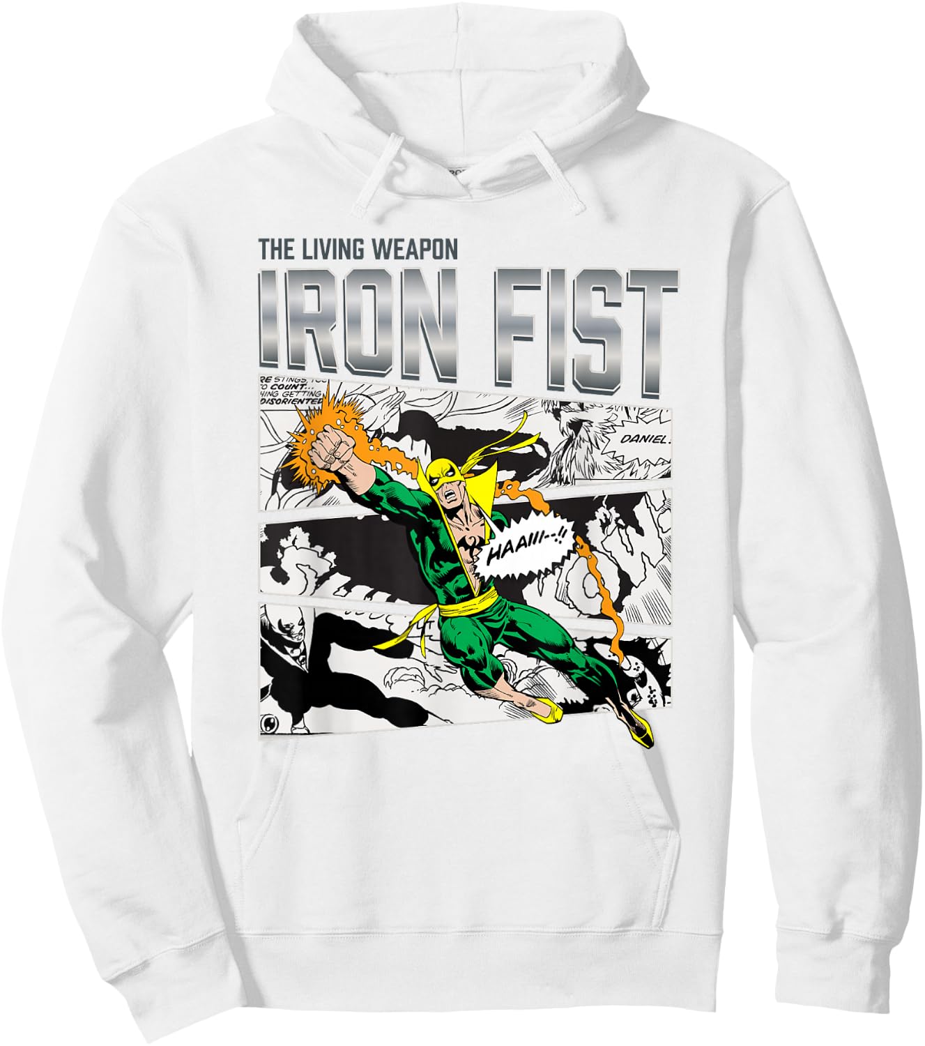 Marvel Comics Iron Fist The Living Weapon Vintage Hoodie - Hoodie | White