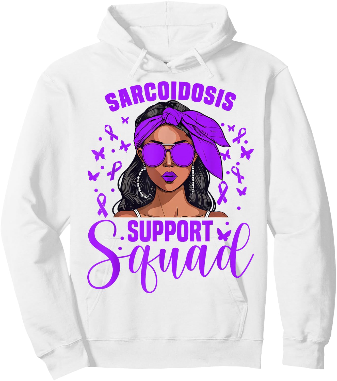 Sarcoidosis Awareness Women Support Survivor Sarcoidosis Hoodie - Hoodie | White
