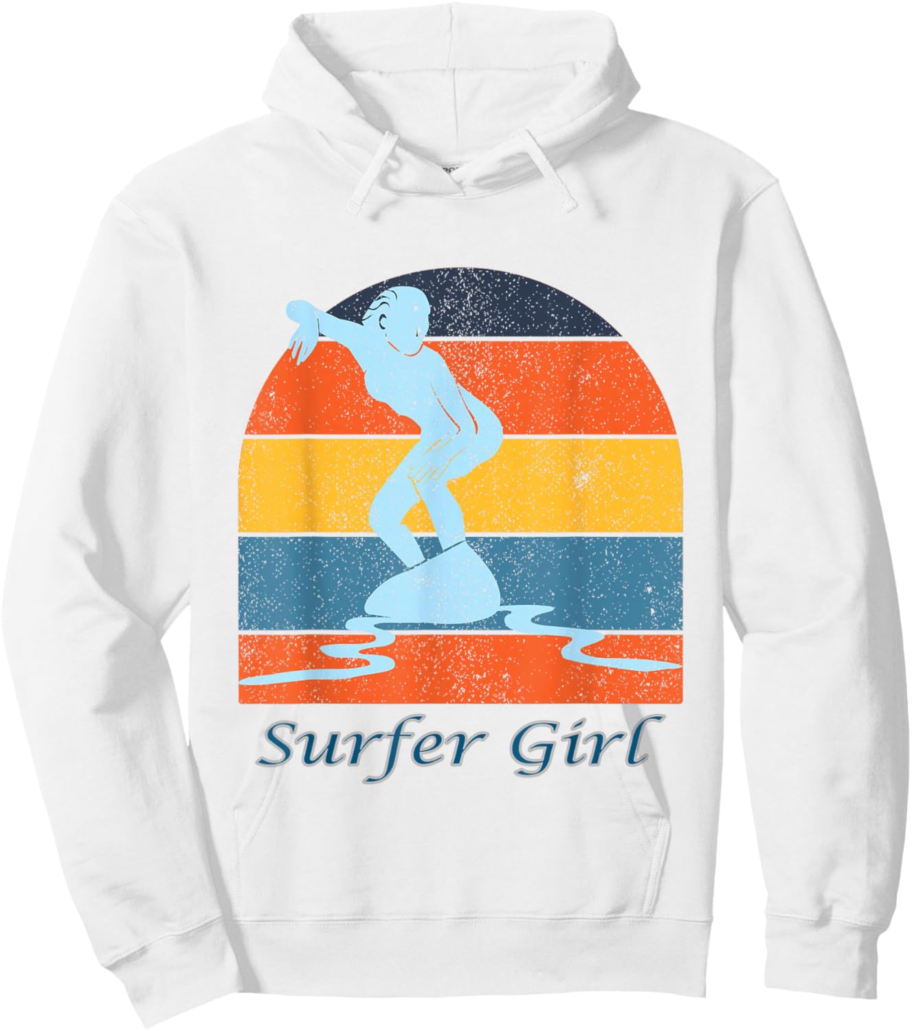 Surfer Girl, Surfing Hoodie - Hoodie | White