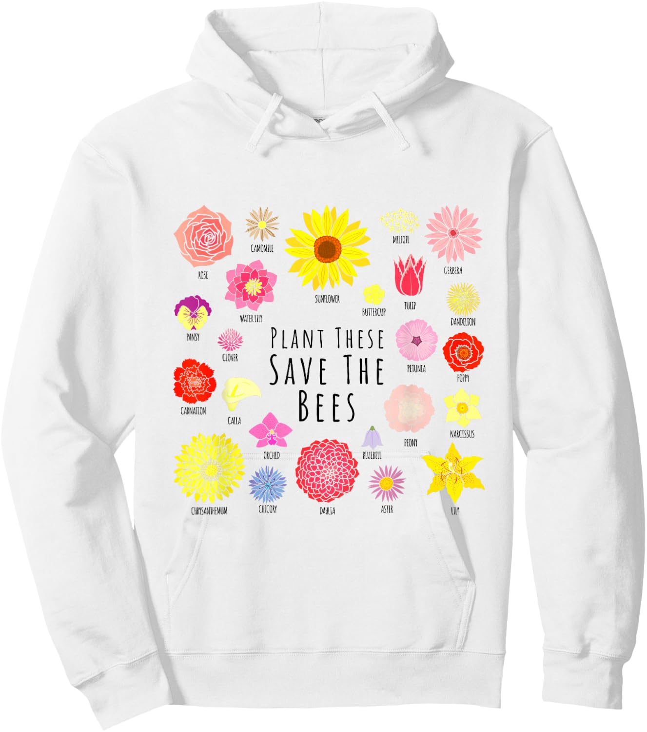 Plant These Save The Bees - Environment Nature Flower Power Hoodie - Hoodie | White