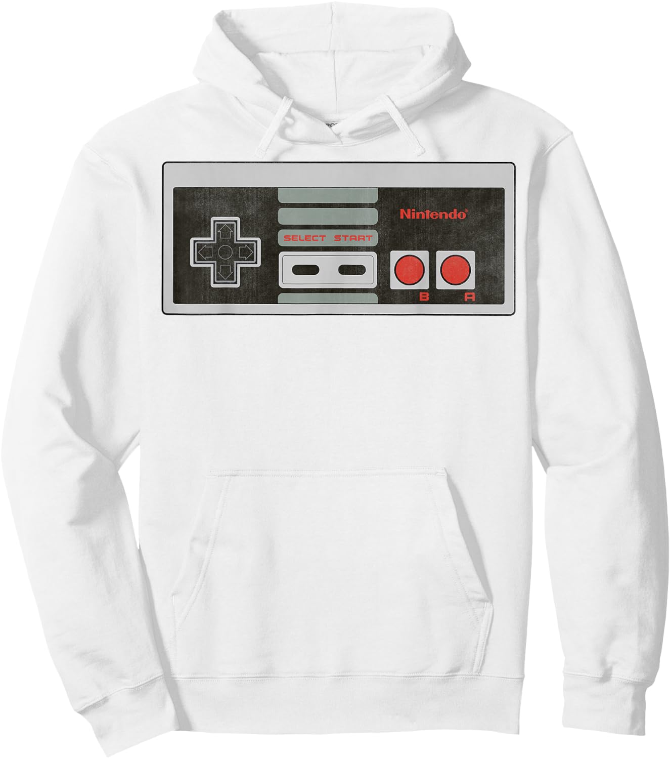 Nintendo Entertainment Retro NES Controller Graphic Hoodie - Hoodie | White