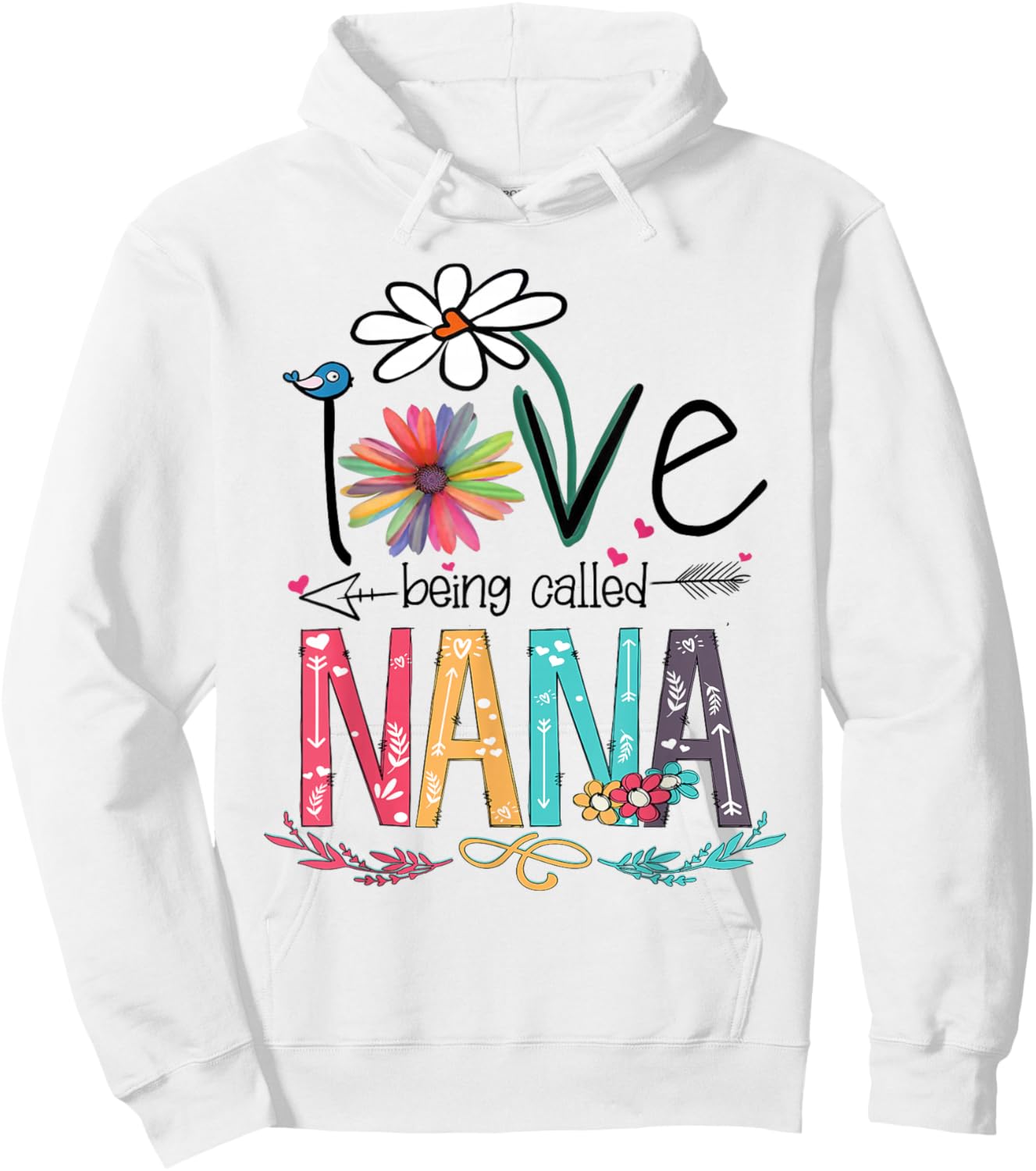 I Love Being Called Nana Sunflower Shirt Hoodie - Hoodie | White