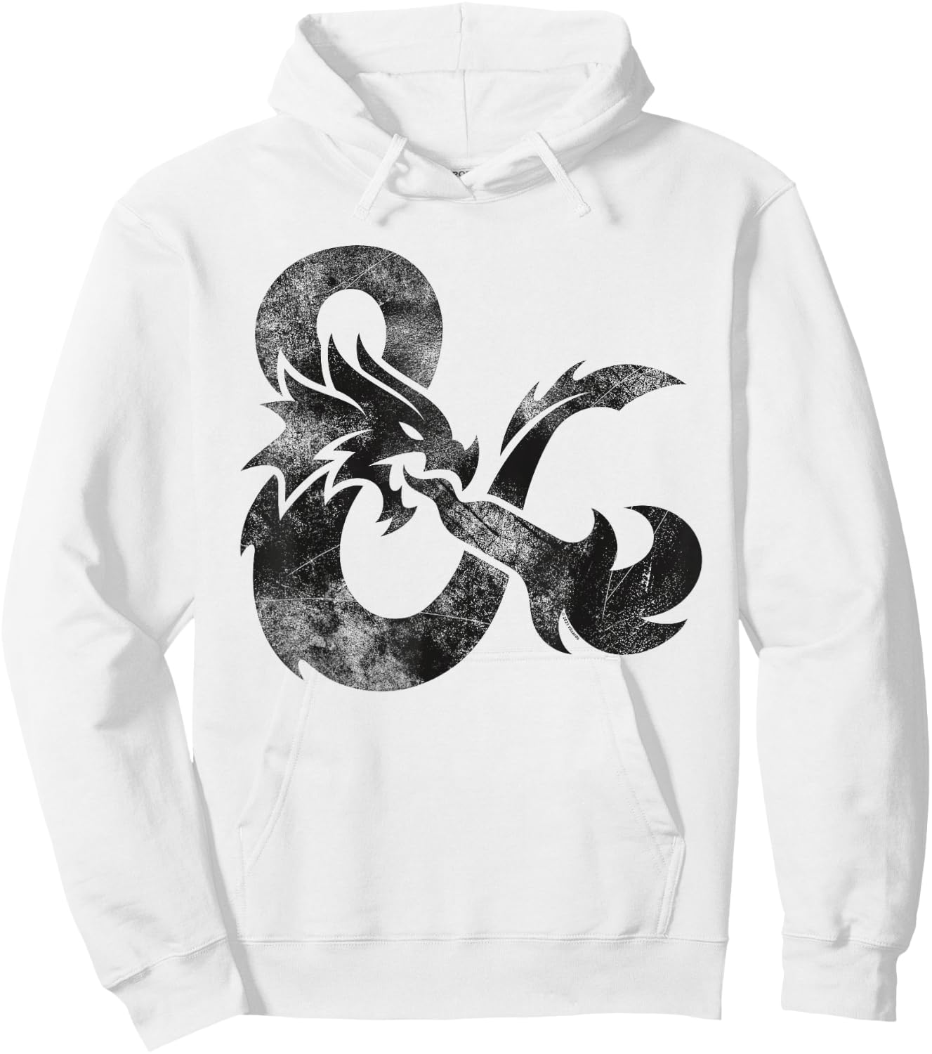 Dungeons & Dragons Distressed Ampersand Logo Hoodie - Hoodie | White