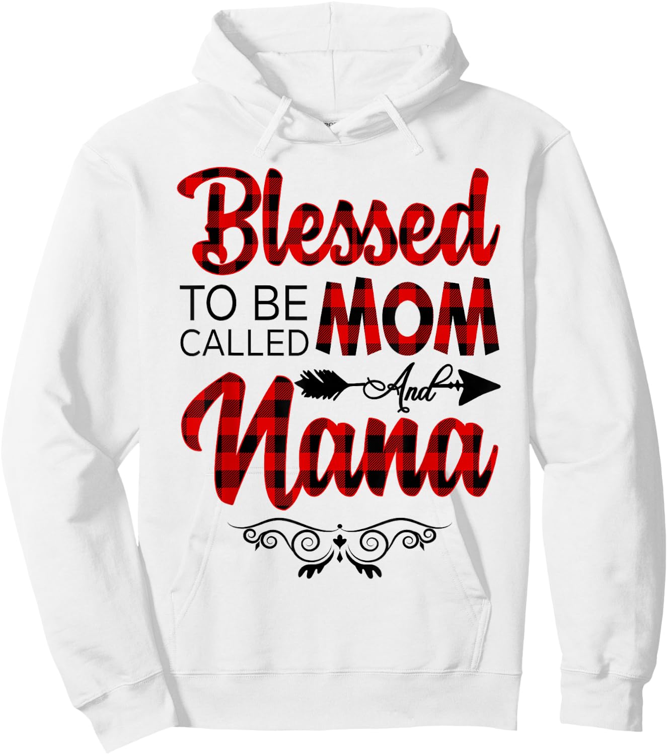 Blessed To Be Called Mom And Nana Shirt Floral Grandma Shirt Hoodie - Hoodie | White