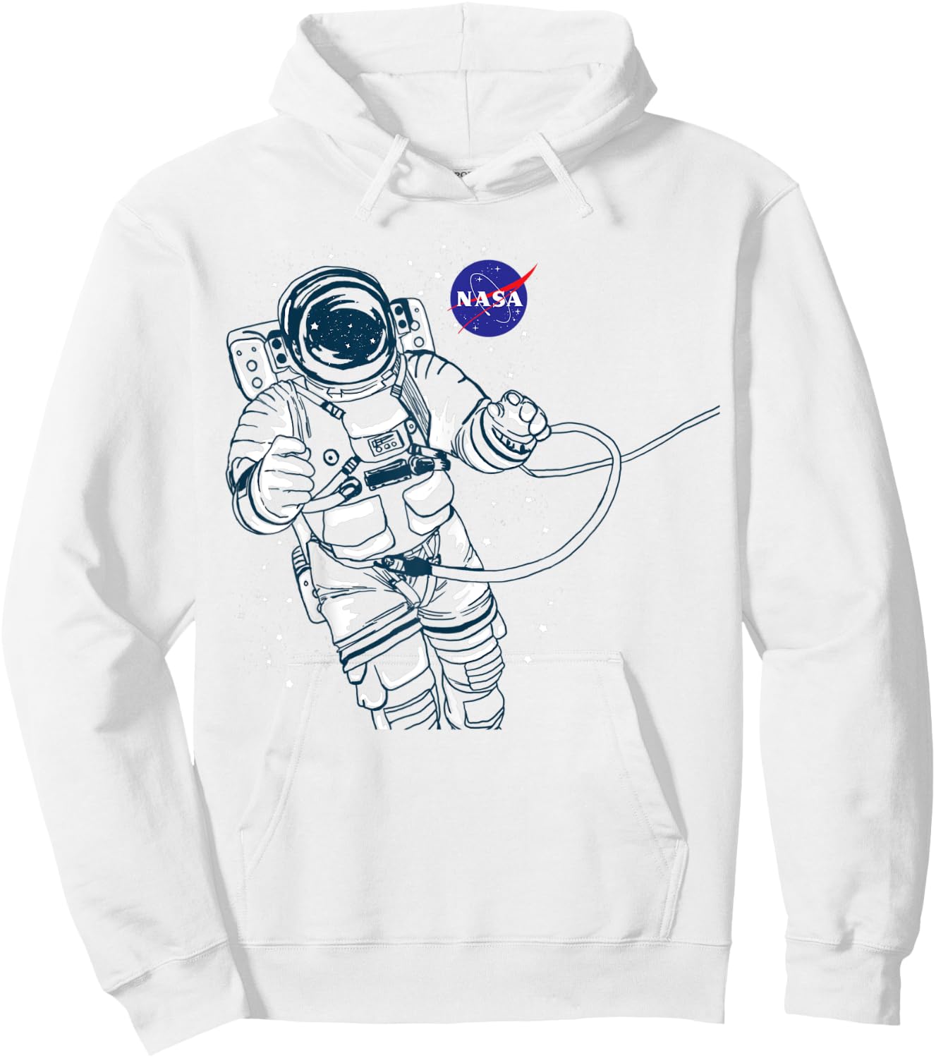 NASA Floating Astronaut Hoodie - Hoodie | White